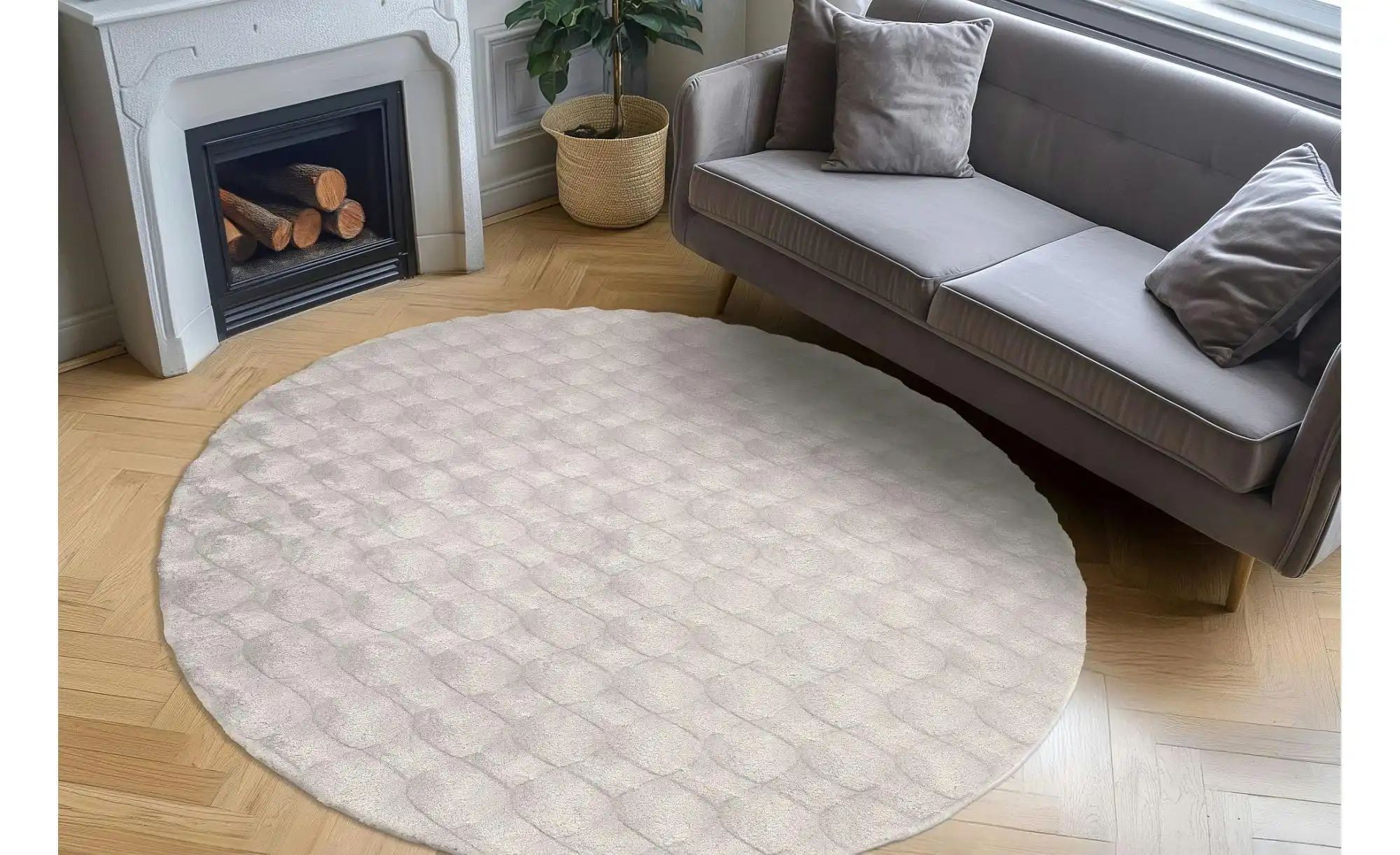 Thumbnail - Teppich ¦ creme ¦ Synthetische Fasern ¦ Maße (cm): B: 200 H: 3 Ø: 200 Teppiche > Wohnteppiche - Höffner