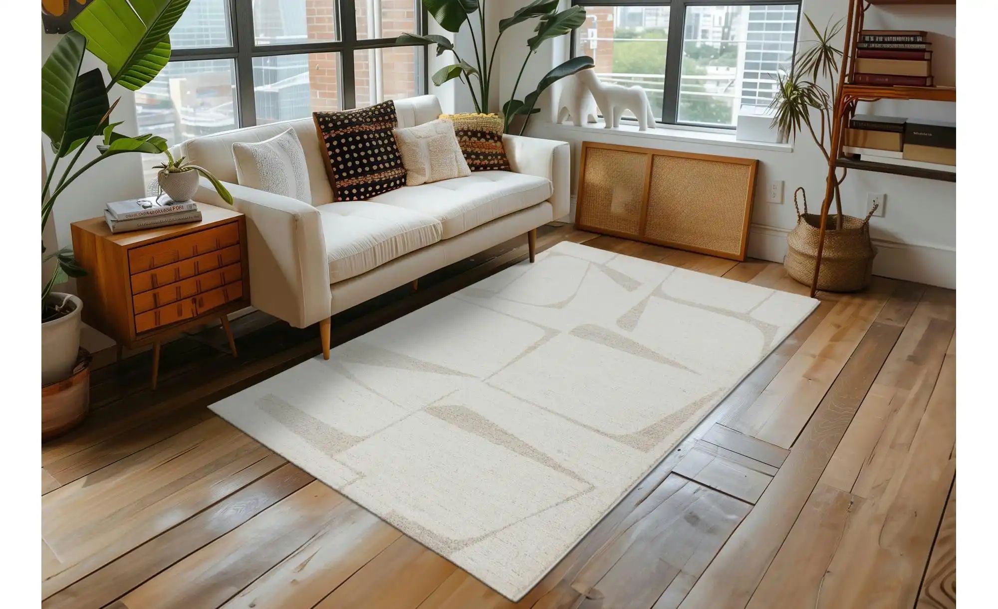 Thumbnail - Teppich ¦ creme ¦ Synthetische Fasern ¦ Maße (cm): B: 120 H: 1,8 Teppiche > Wohnteppiche - Höffner