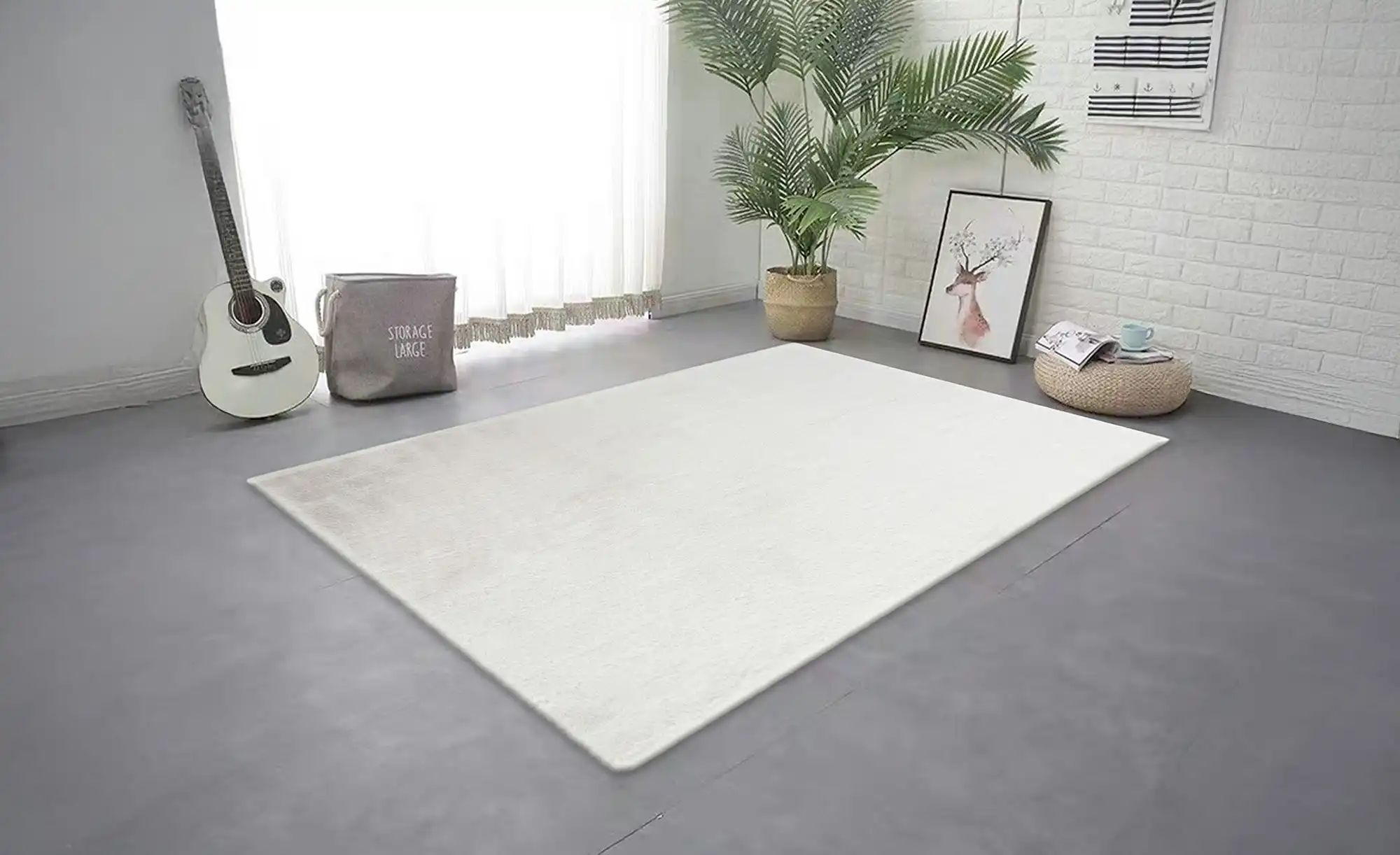 como Hochflorteppich  Bunny ¦ weiß ¦ Synthetische Fasern ¦ Maße (cm): B: 12 günstig online kaufen