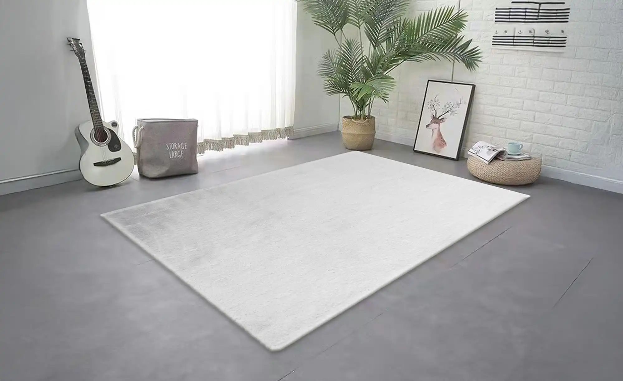 como Hochflorteppich  Bunny ¦ grau ¦ Synthetische Fasern ¦ Maße (cm): B: 12 günstig online kaufen