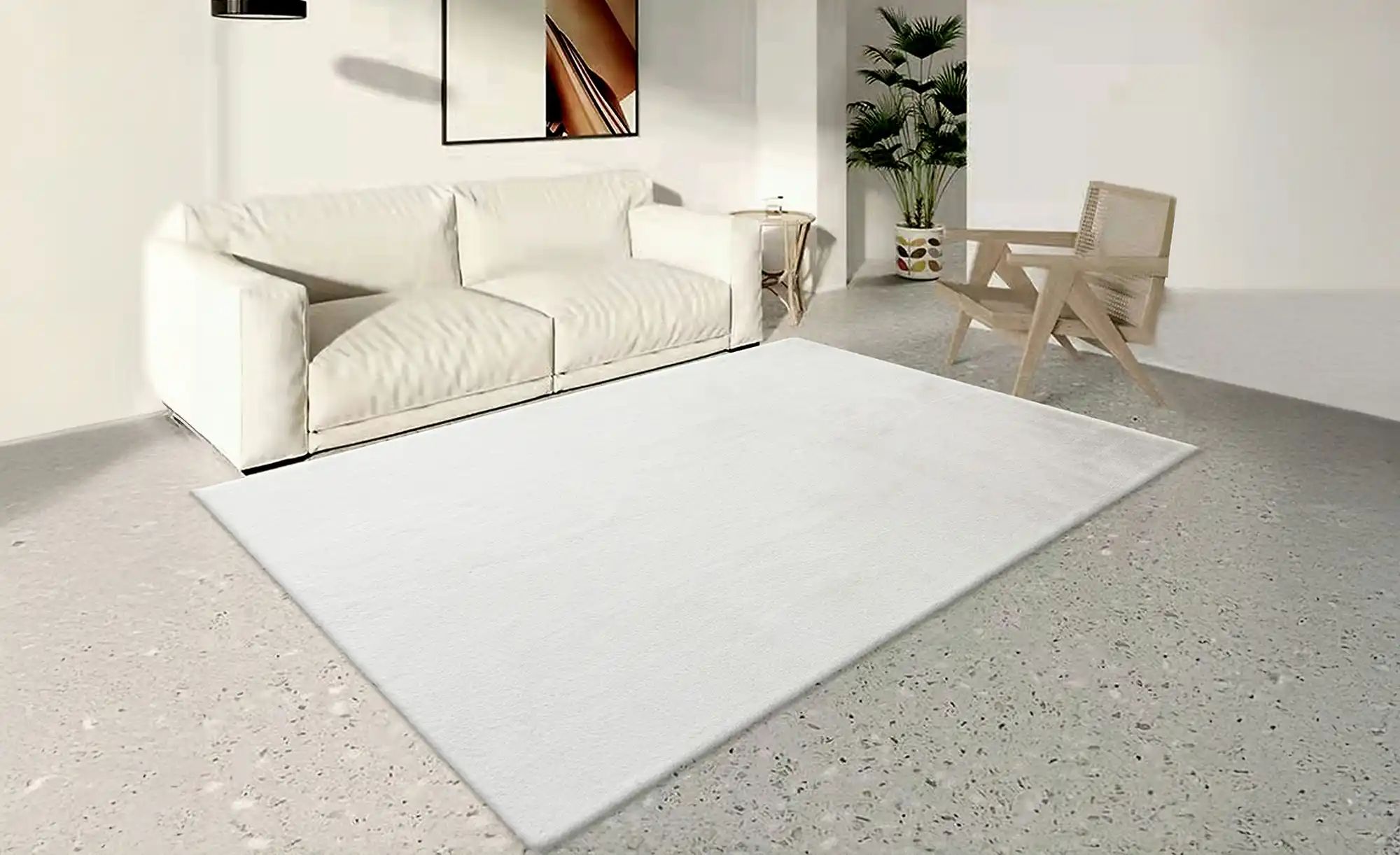 como Hochflorteppich  Bunny ¦ weiß ¦ Synthetische Fasern ¦ Maße (cm): B: 16 günstig online kaufen