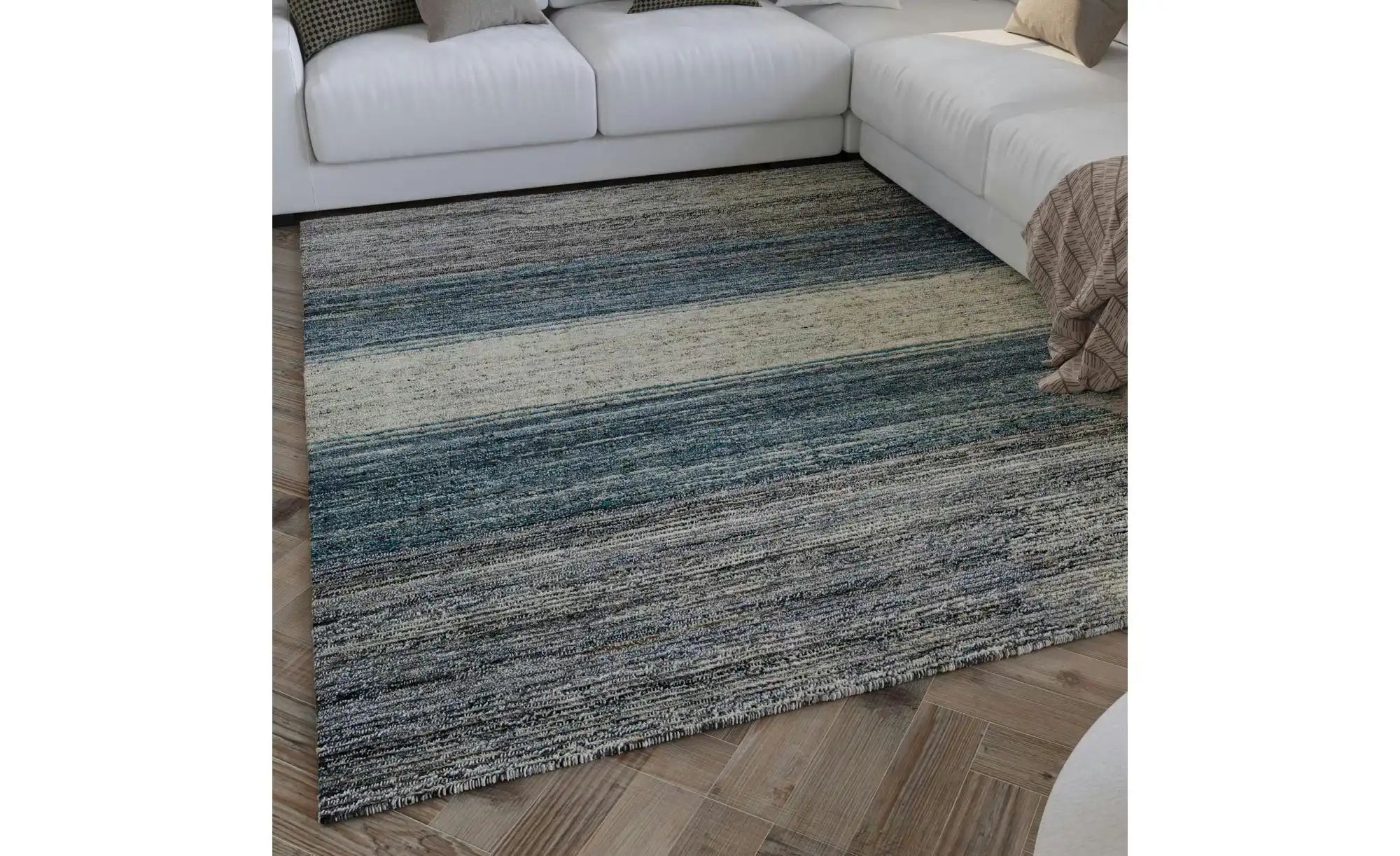 WECONhome Teppich   ¦ blau ¦ Synthetische Fasern ¦ Maße (cm): B: 110 H: 5 T günstig online kaufen
