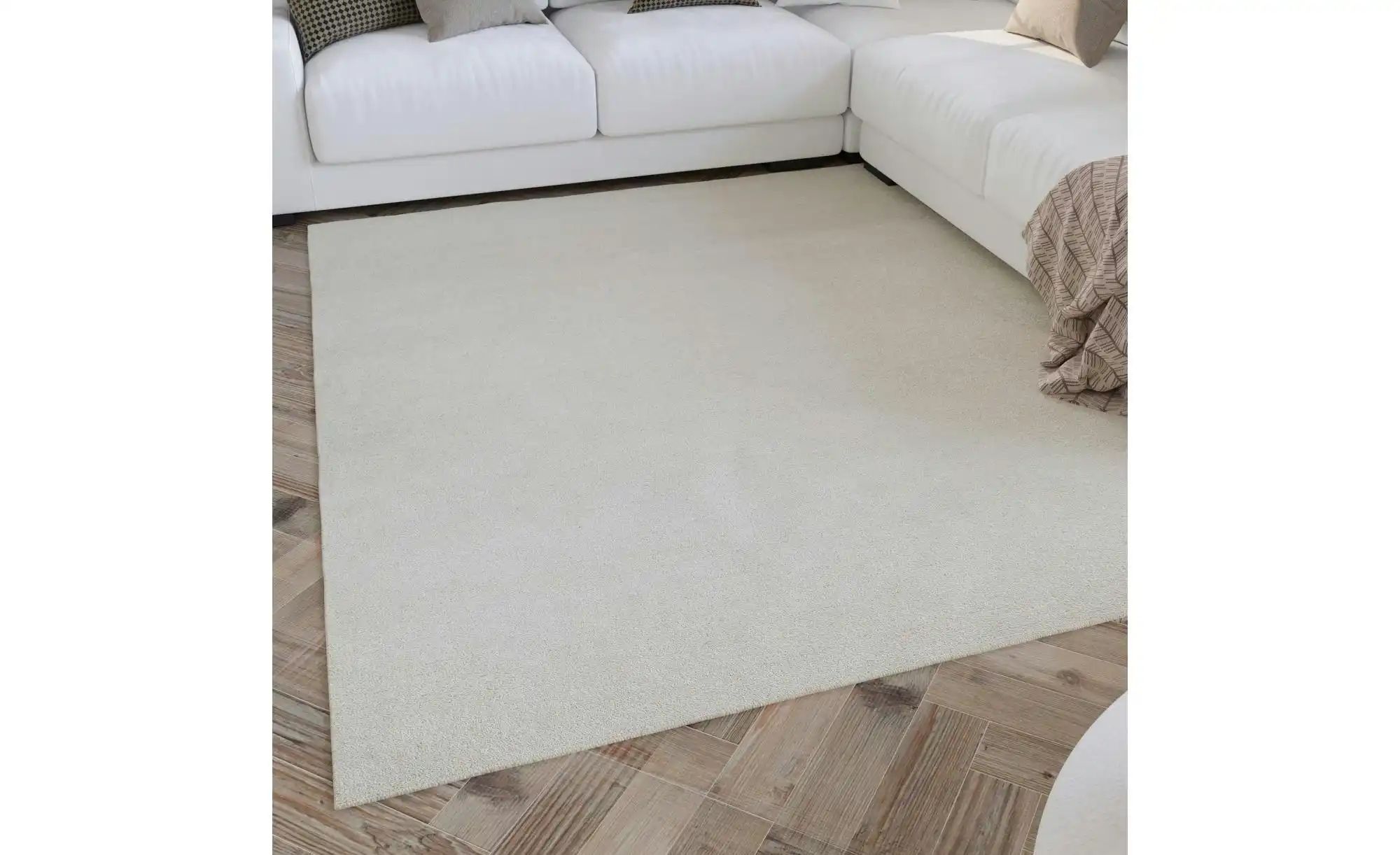 WECONhome Teppich   ¦ weiß ¦ Wolle ¦ Maße (cm): B: 110 H: 15 Teppiche > Woh günstig online kaufen