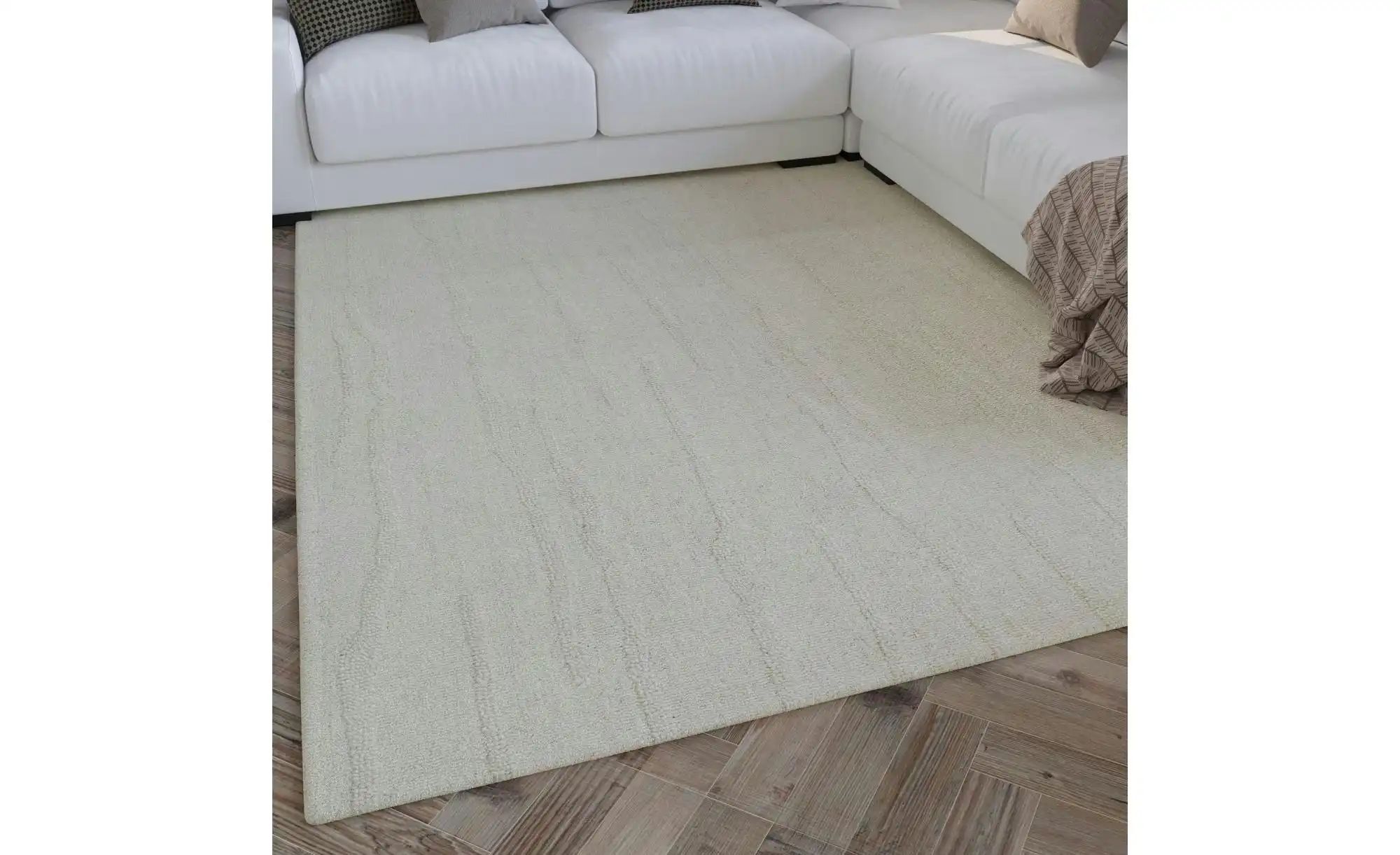 WECONhome Teppich   ¦ creme ¦ Wolle ¦ Maße (cm): B: 40 H: 10 Teppiche > Woh günstig online kaufen