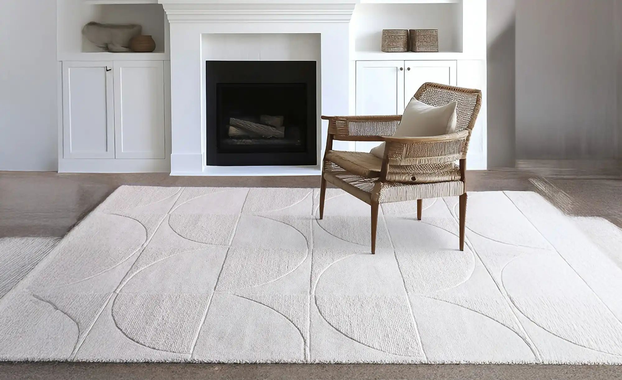 como Webteppich  Carruth ¦ beige ¦ Wolle,Baumwolle,Synthetische Fasern ¦ Ma günstig online kaufen