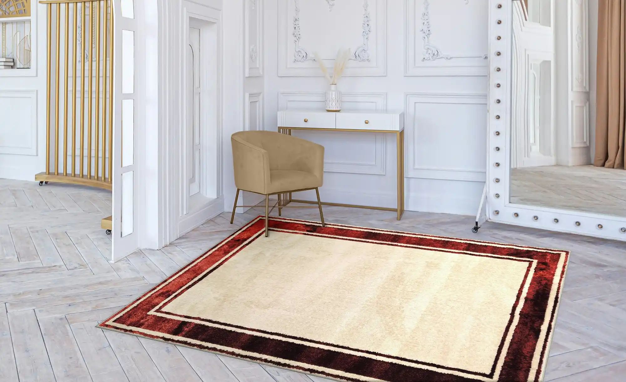 Thumbnail - Webteppich  Bordeaux ¦ mehrfarbig ¦ Synthetische Fasern ¦ Maße (cm): B: 133 Teppiche > Wohnteppiche - Höffner