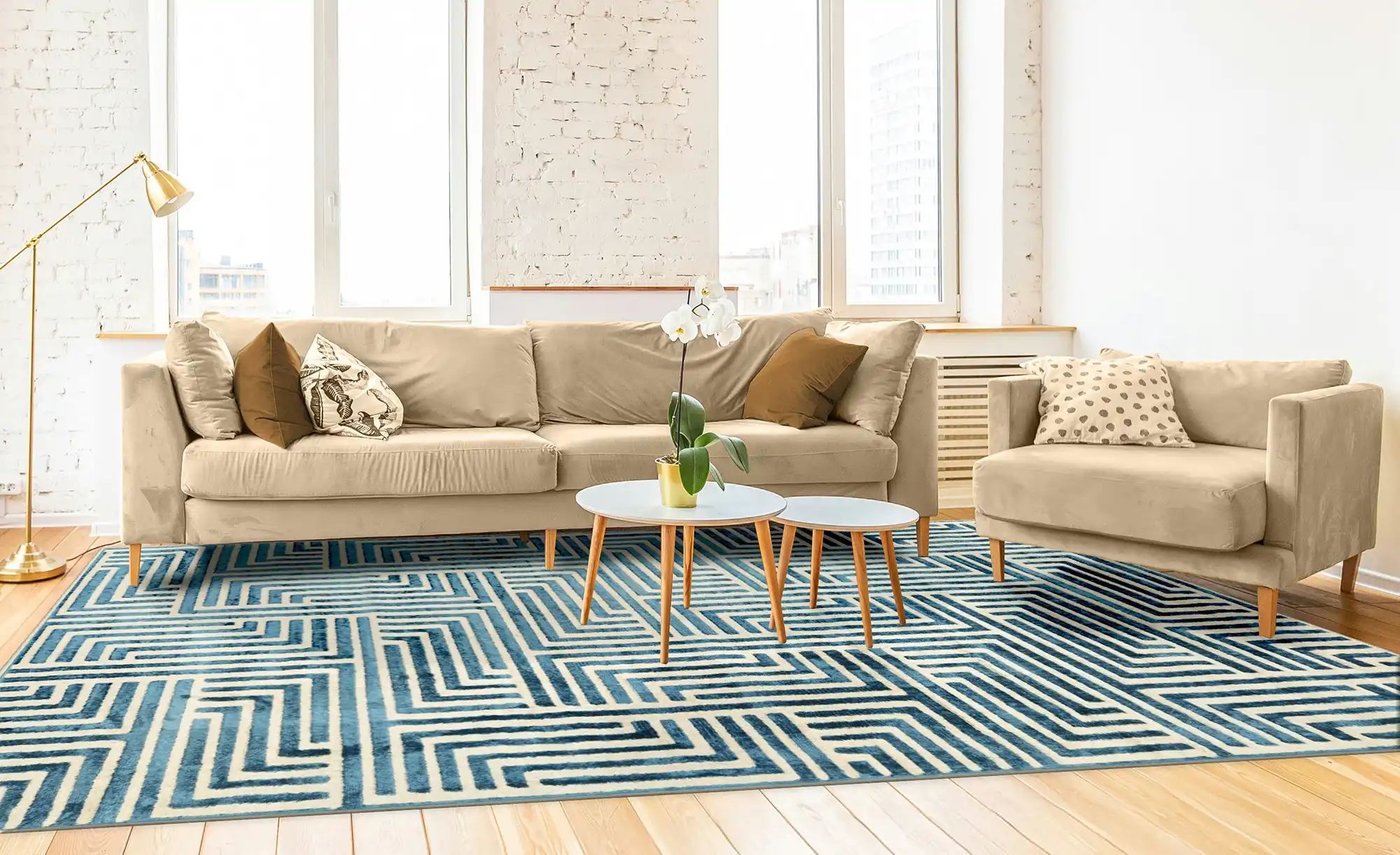 Webteppich  Alina ¦ mehrfarbig ¦ Synthetische Fasern,Jute ¦ Maße (cm): B: 1 günstig online kaufen