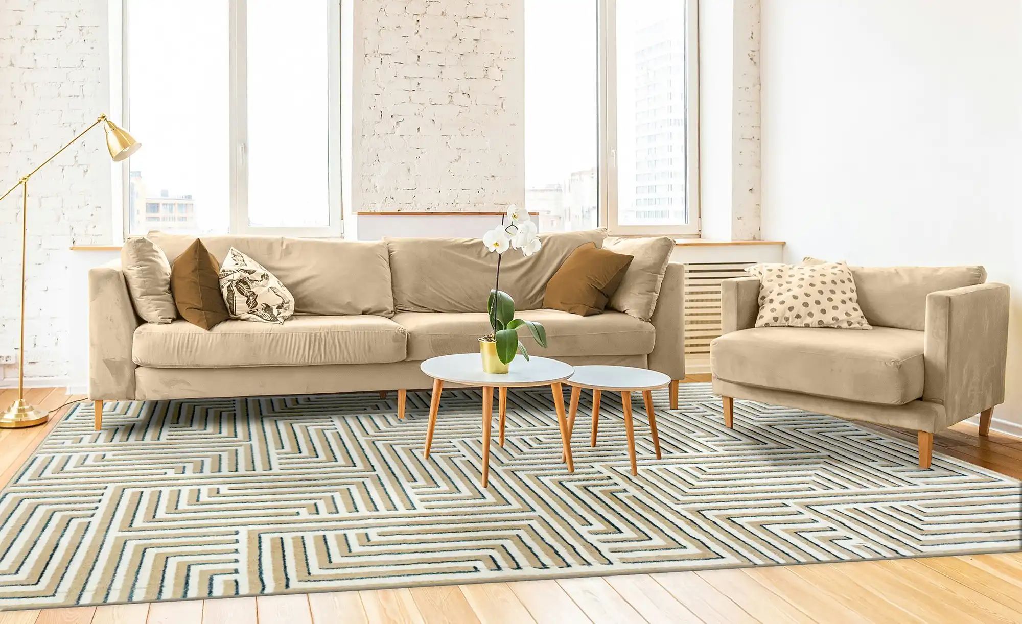 Webteppich  Marcus ¦ mehrfarbig ¦ Synthetische Fasern,Jute ¦ Maße (cm): B: günstig online kaufen