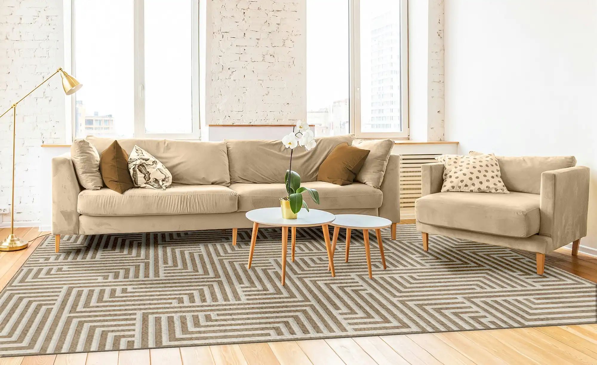 Webteppich  Dom ¦ mehrfarbig ¦ Synthetische Fasern,Jute ¦ Maße (cm): B: 190 günstig online kaufen