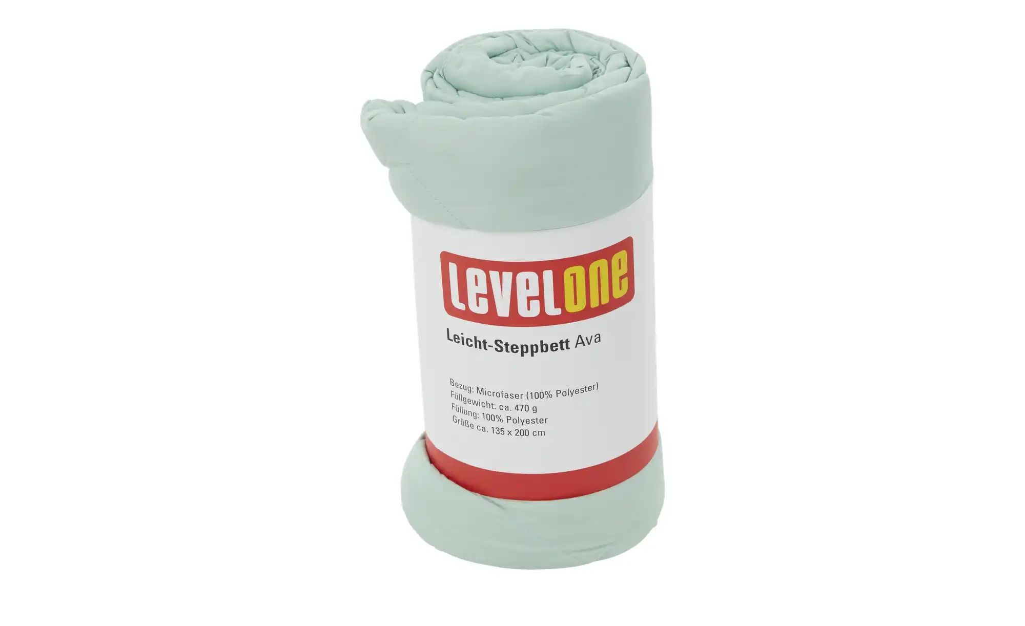 Thumbnail - levelone Leicht-Steppbett Ava ¦ grün ¦ Maße (cm): B: 135 Bettwaren > Bettdecken > Sommer-Bettdecken - Höffner