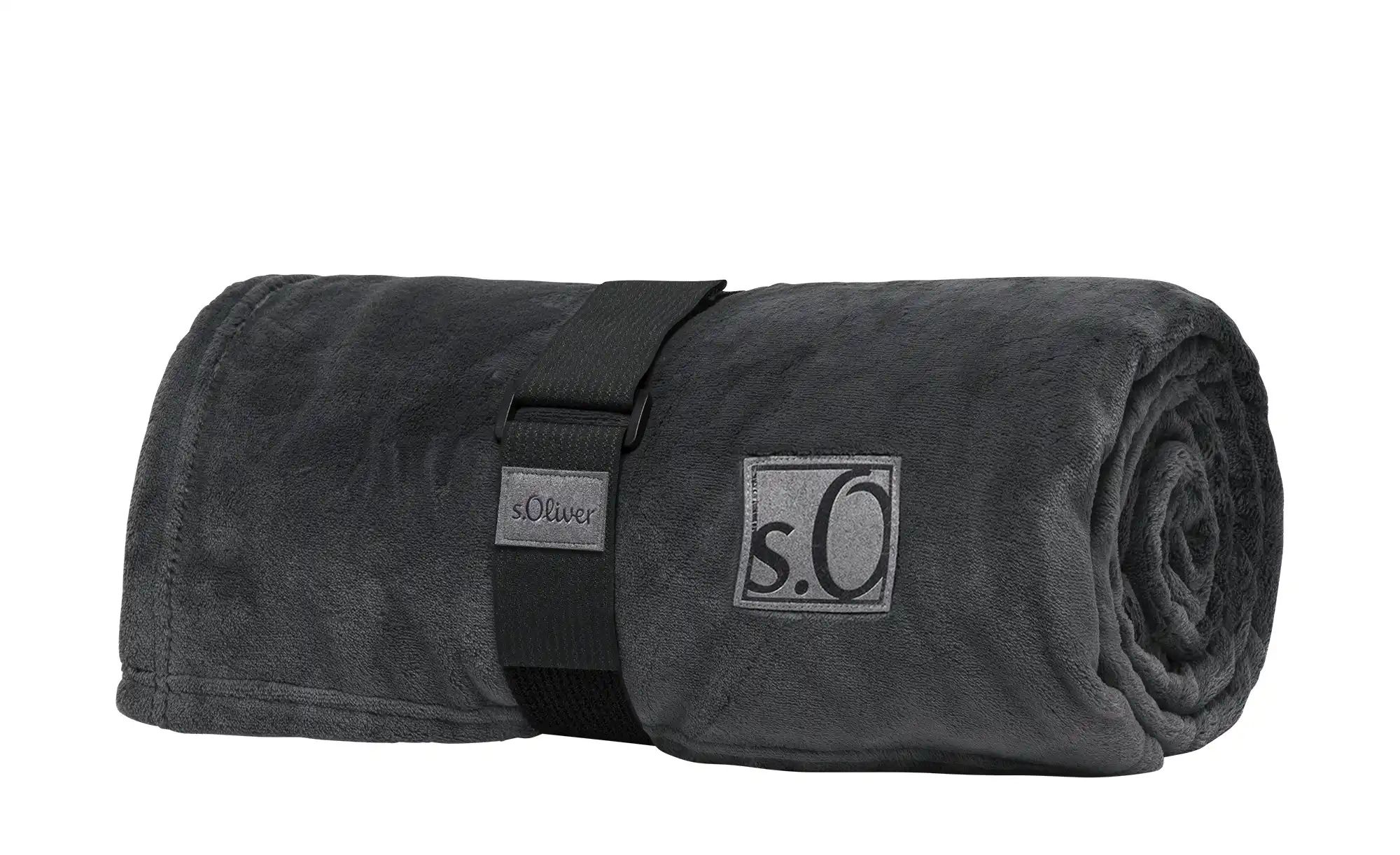 S.Oliver Kuscheldecke  Kuschelsoft ¦ grau ¦ Synthetik ¦ Maße (cm): B: 150 D günstig online kaufen