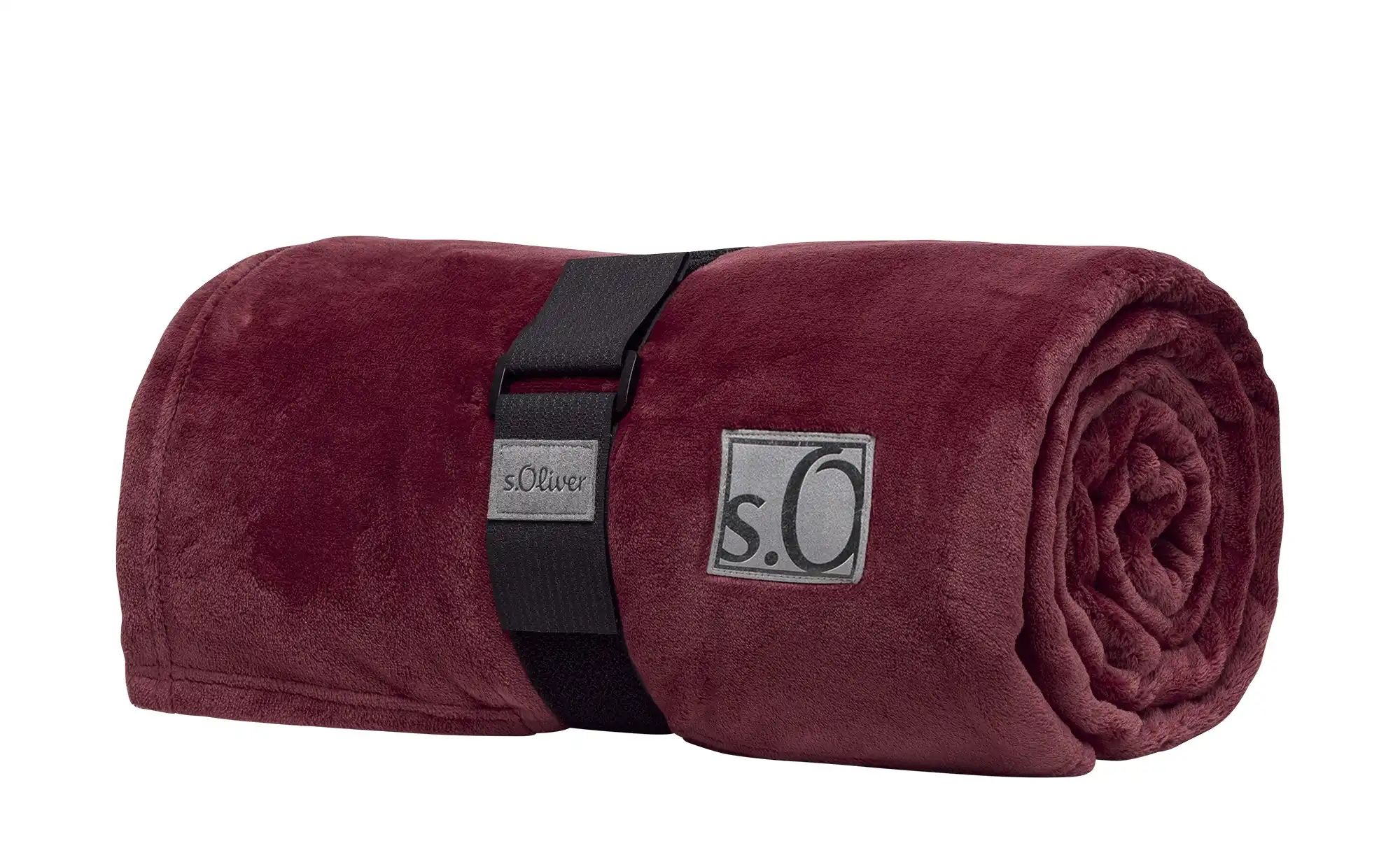S.Oliver Kuscheldecke  Kuschelsoft ¦ rot ¦ Synthetik ¦ Maße (cm): B: 150 De günstig online kaufen
