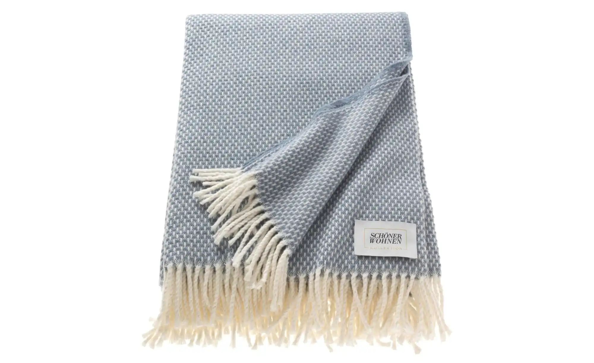SCHÖNER WOHNEN Kollektion Wohndecke   ¦ blau ¦ Baumwollmischgewebe ¦ Maße ( günstig online kaufen