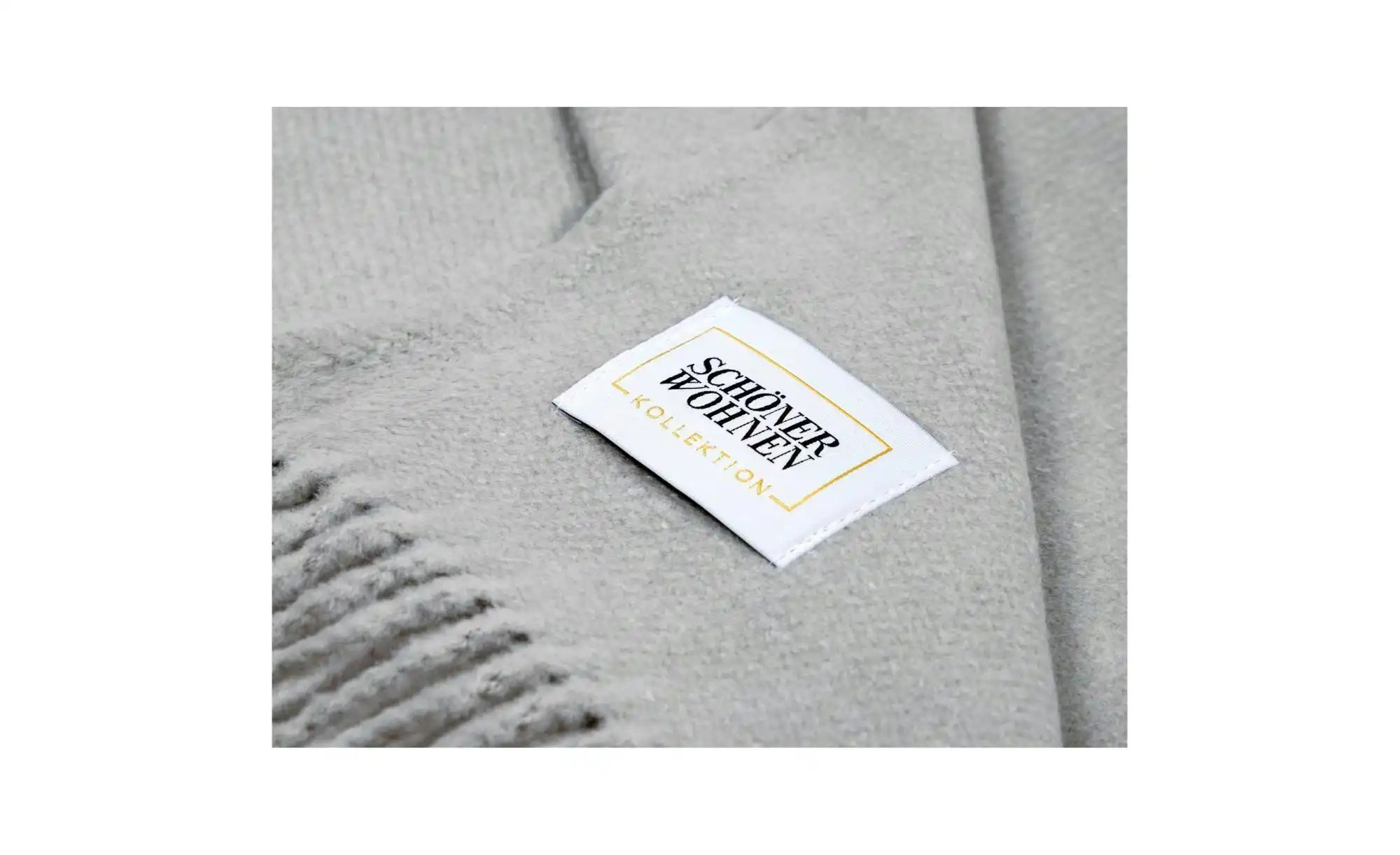 Thumbnail - SCHÖNER WOHNEN Kollektion Wohndecke   ¦ grau ¦ Baumwollmischgewebe ¦ Maße (cm): B: 140 Dekokissen & Decken > Kuscheldeck...