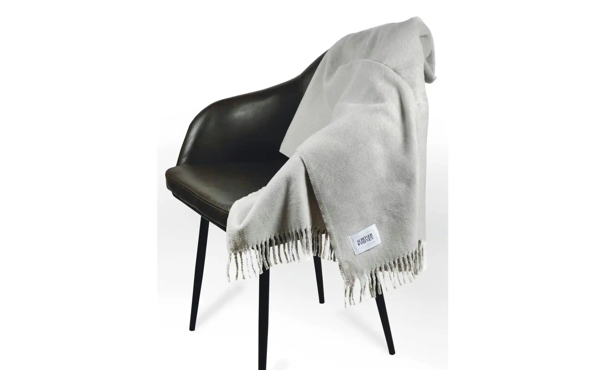 Thumbnail - SCHÖNER WOHNEN Kollektion Wohndecke   ¦ grau ¦ Baumwollmischgewebe ¦ Maße (cm): B: 140 Dekokissen & Decken > Kuscheldeck...