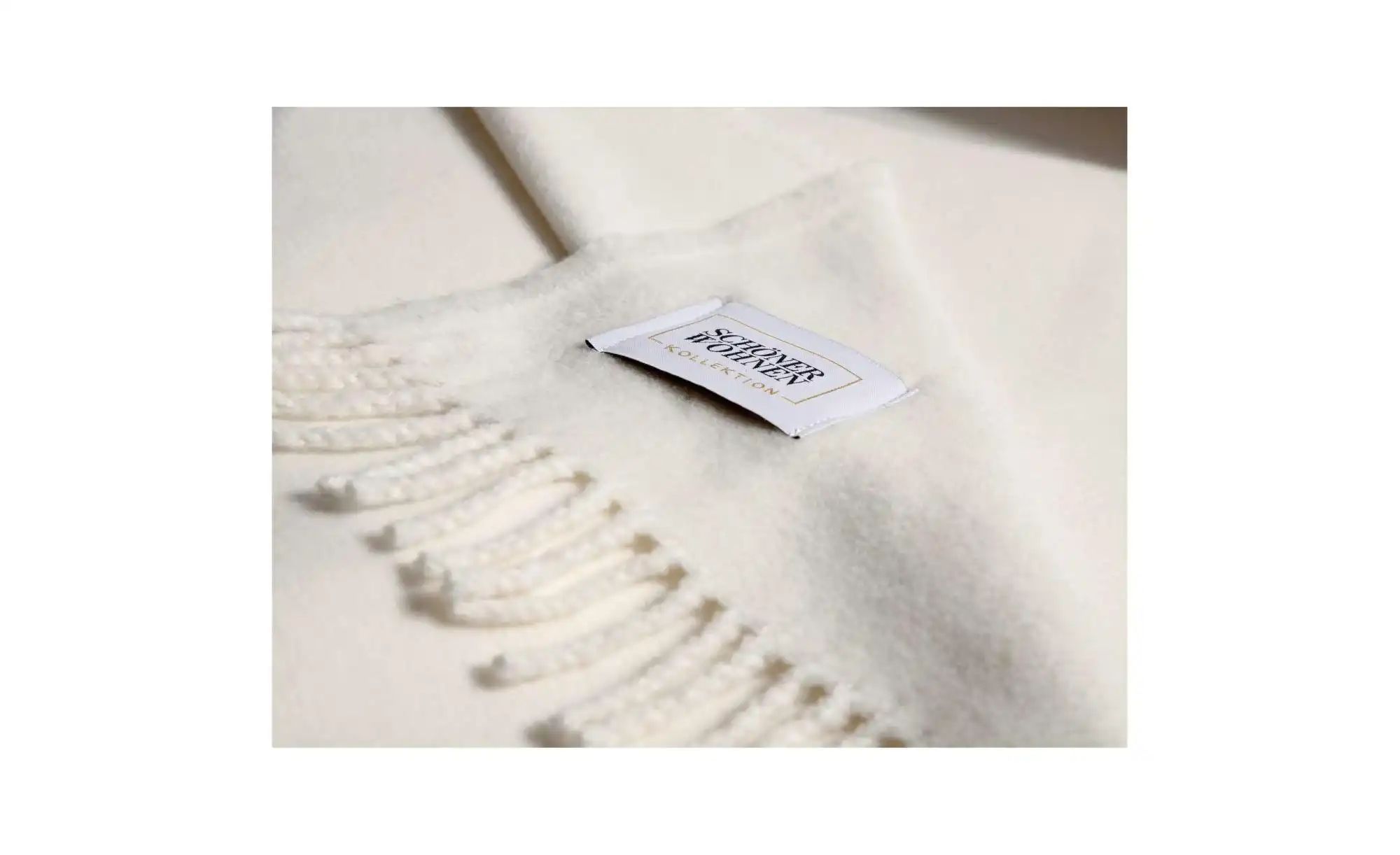 Thumbnail - SCHÖNER WOHNEN Kollektion Wohndecke   ¦ creme ¦ Baumwollmischgewebe ¦ Maße (cm): B: 140 Dekokissen & Decken > Kuscheldec...