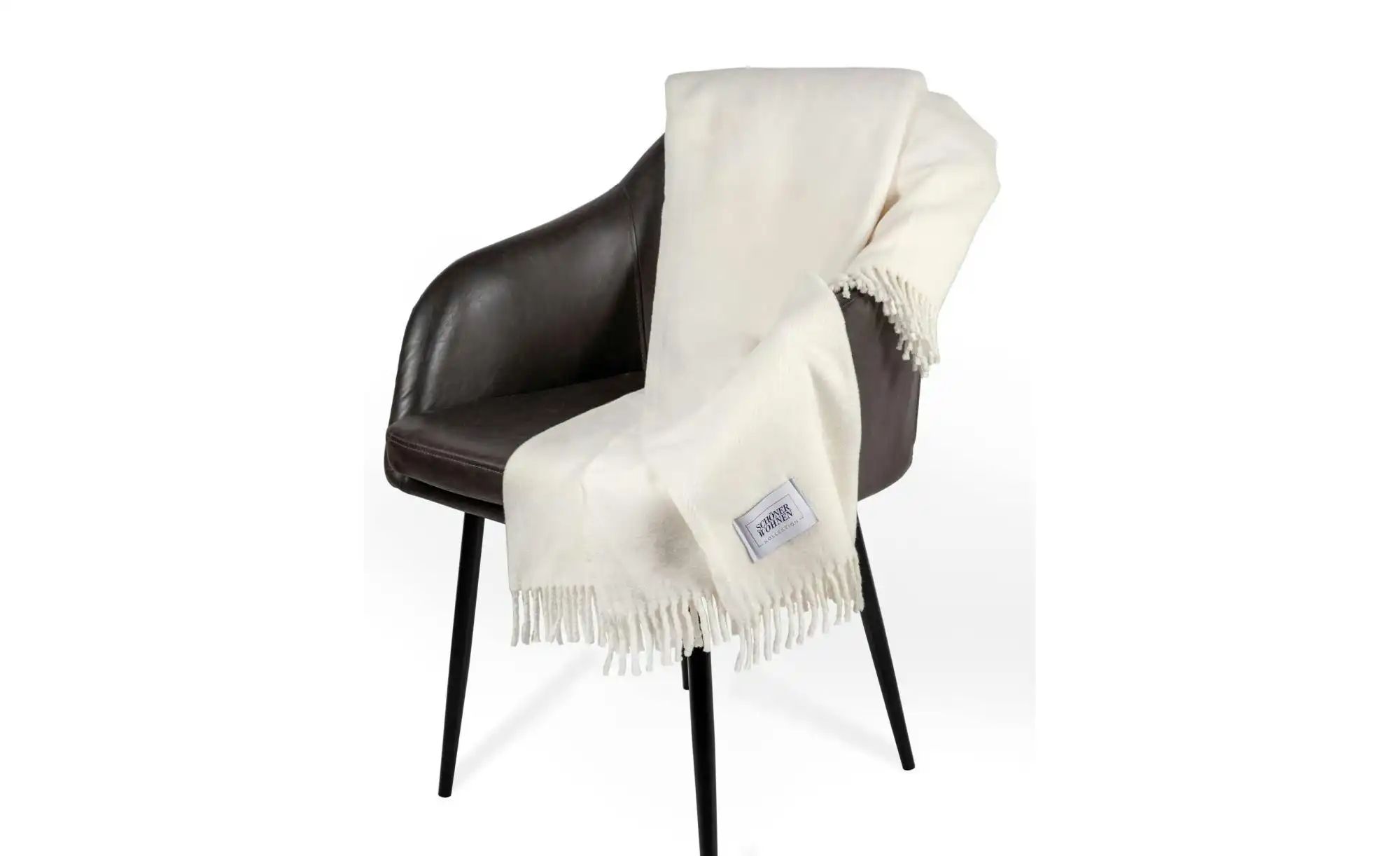 Thumbnail - SCHÖNER WOHNEN Kollektion Wohndecke   ¦ creme ¦ Baumwollmischgewebe ¦ Maße (cm): B: 140 Dekokissen & Decken > Kuscheldec...