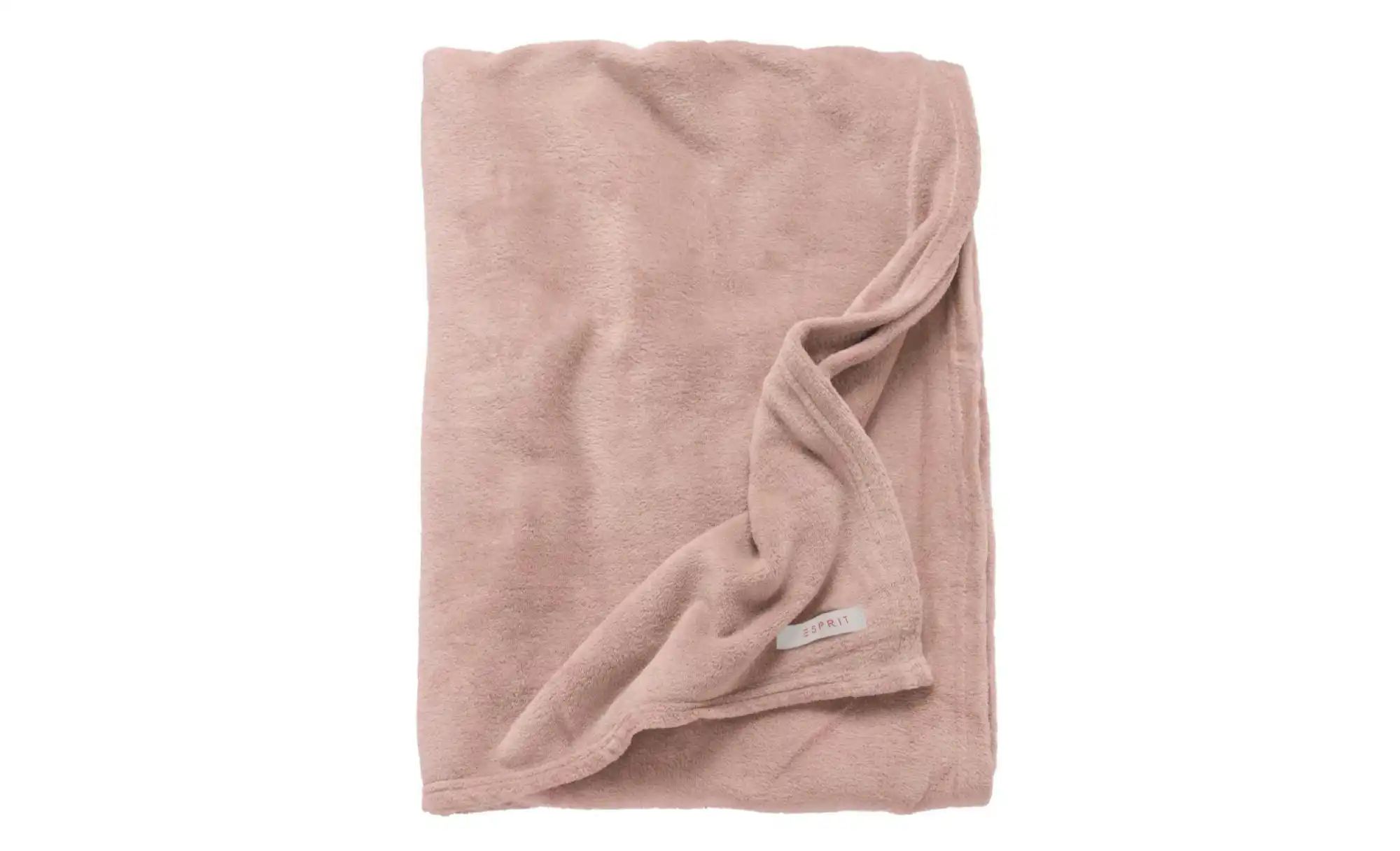 Esprit Plaid  Mellows ¦ rosa/pink ¦ Fleece ¦ Maße (cm): B: 150 H: 1,5 Dekok günstig online kaufen