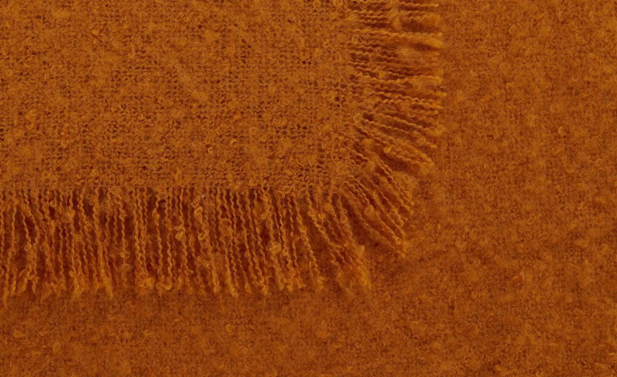 Plaid  Bouclé ¦ orange ¦ Synthetik ¦ Maße (cm): B: 130 Dekokissen & Decken günstig online kaufen