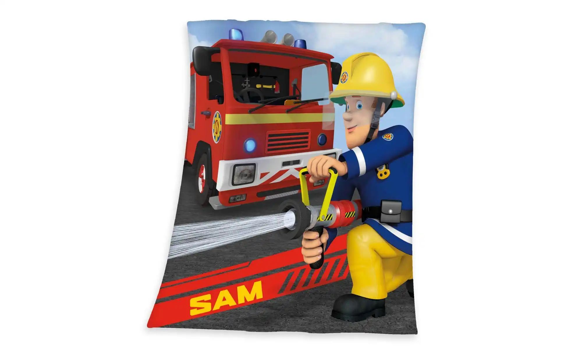Herding Plaid  Feuerwehrmann Sam ¦ mehrfarbig ¦ Fleece ¦ Maße (cm): B: 130 günstig online kaufen