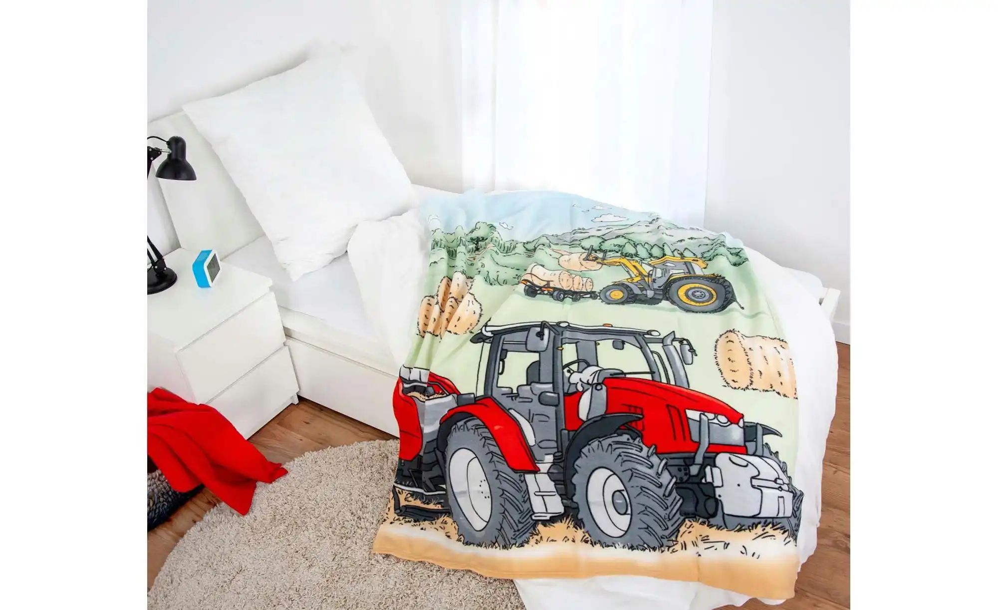 Herding Plaid  Traktor ¦ mehrfarbig ¦ Fleece ¦ Maße (cm): B: 130 H: 1 Dekok günstig online kaufen