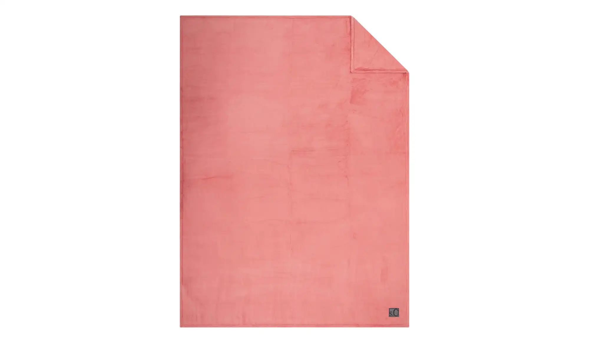 S.Oliver Kuscheldecke  Kuschelsoft ¦ rosa/pink ¦ Synthetik ¦ Maße (cm): B: günstig online kaufen