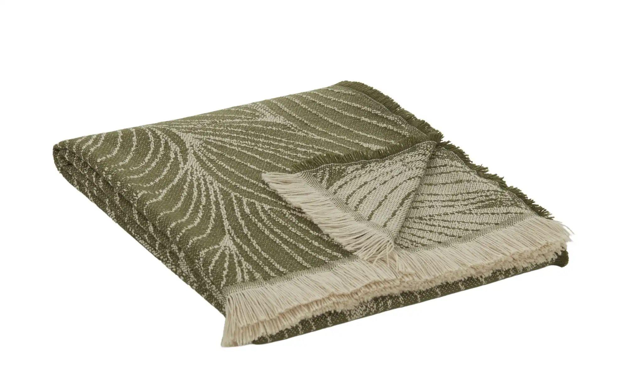 como Plaid  Blätter ¦ grün ¦ Synthetik ¦ Maße (cm): B: 140 Dekokissen & Dec günstig online kaufen