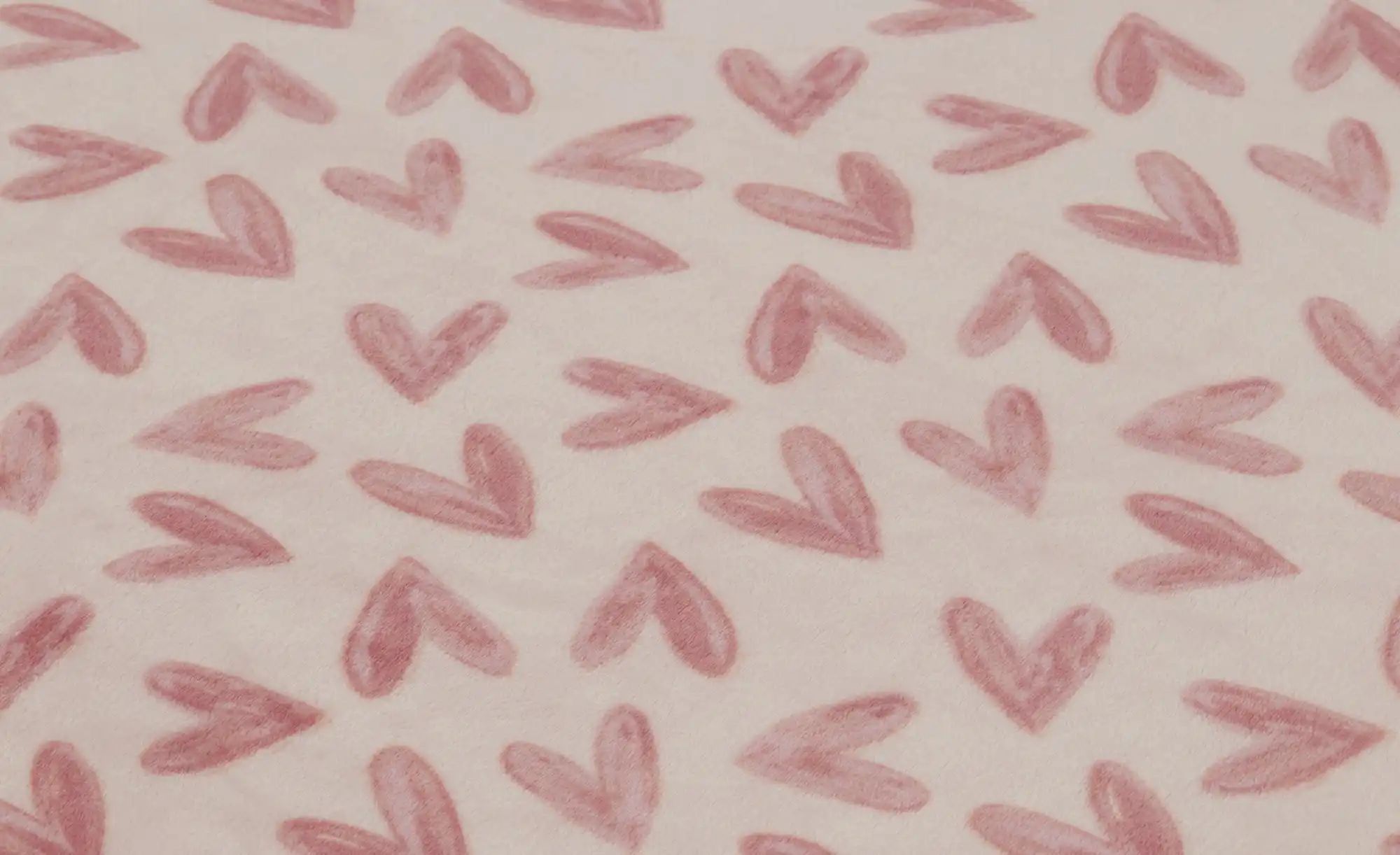 como Plaid  Herzen ¦ rosa/pink ¦ Synthetik ¦ Maße (cm): B: 130 Dekokissen & günstig online kaufen