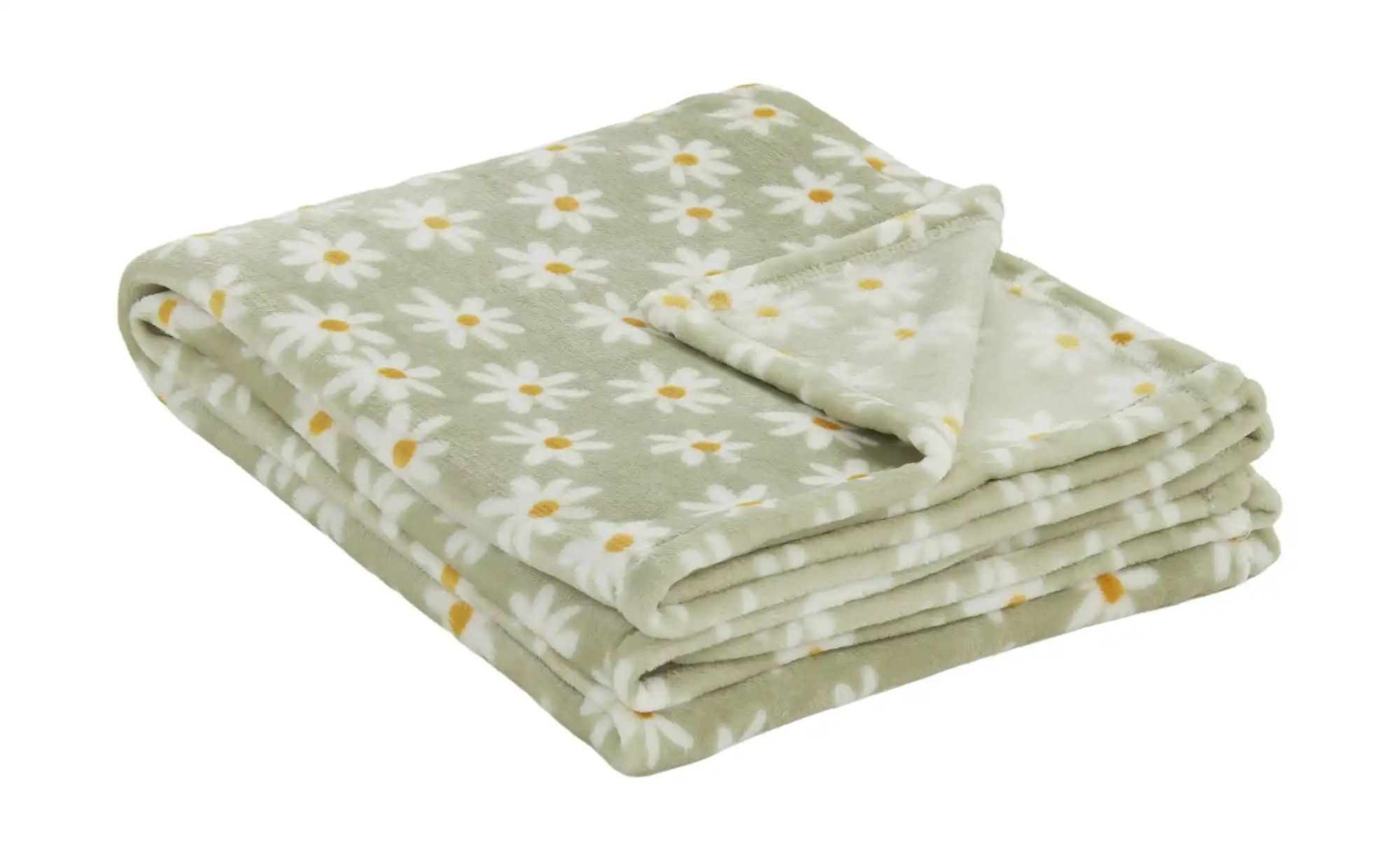 como Plaid  Daisy ¦ grün ¦ Synthetik ¦ Maße (cm): B: 130 Dekokissen & Decke günstig online kaufen