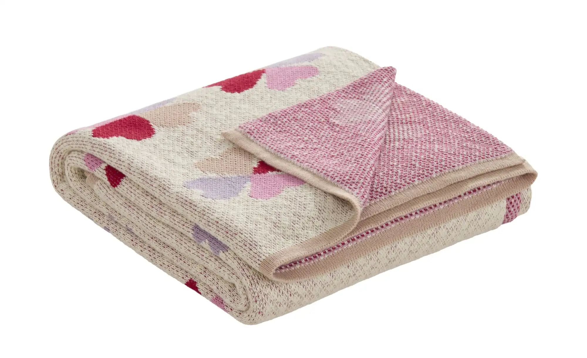 como Plaid  Herzen ¦ 100% Baumwolle ¦ Maße (cm): B: 130 Dekokissen & Decken günstig online kaufen