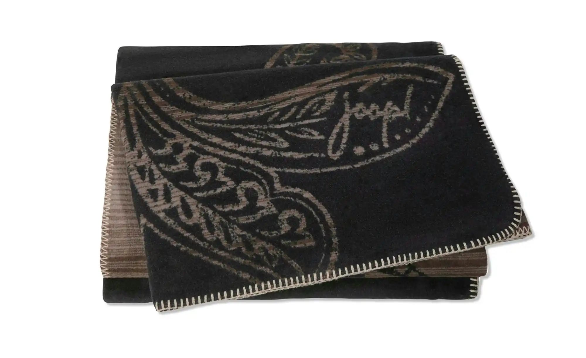 JOOP! Wohndecke   ¦ schwarz ¦ Baumwollmischgewebe ¦ Maße (cm): B: 150 H: 1 günstig online kaufen