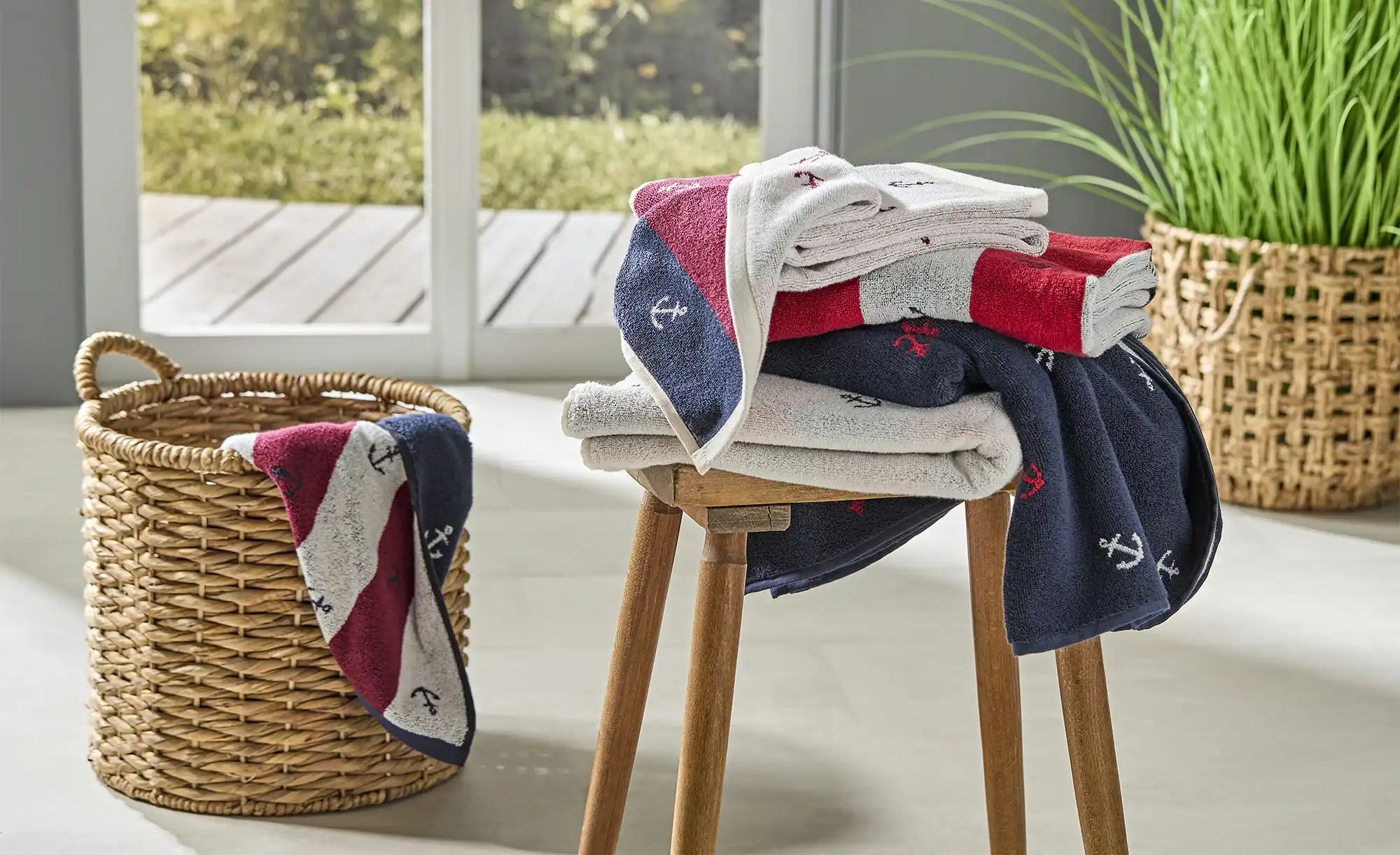 Thumbnail - como Badetuch  Anker ¦ blau ¦ Maße (cm): B: 100 Badtextilien > Handtücher & Badetücher > Handtücher - Höffner