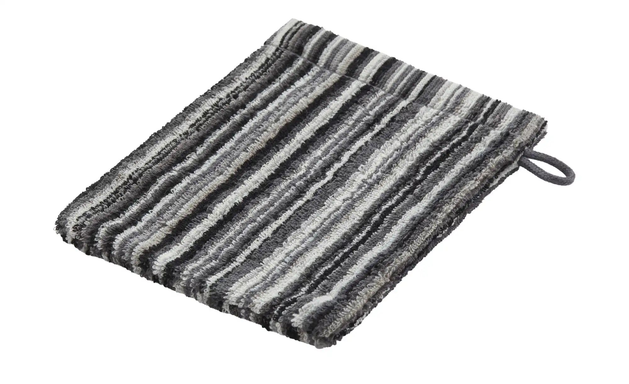 como Waschhandschuh  Jacquard Streifen ¦ grau ¦ Maße (cm): B: 16 Badtextili günstig online kaufen