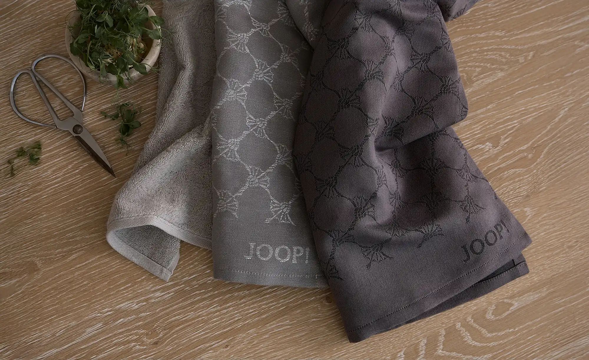 JOOP! Geschirrtücher  JOOP! 1702 Cornflower ¦ silber ¦ 100% Baumwolle ¦ Maß günstig online kaufen