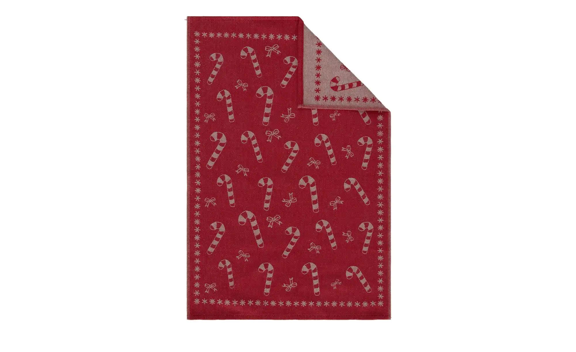 Ross Geschirrtuch  Zuckerstange ¦ rot ¦ 100% Baumwolle ¦ Maße (cm): B: 50 T günstig online kaufen