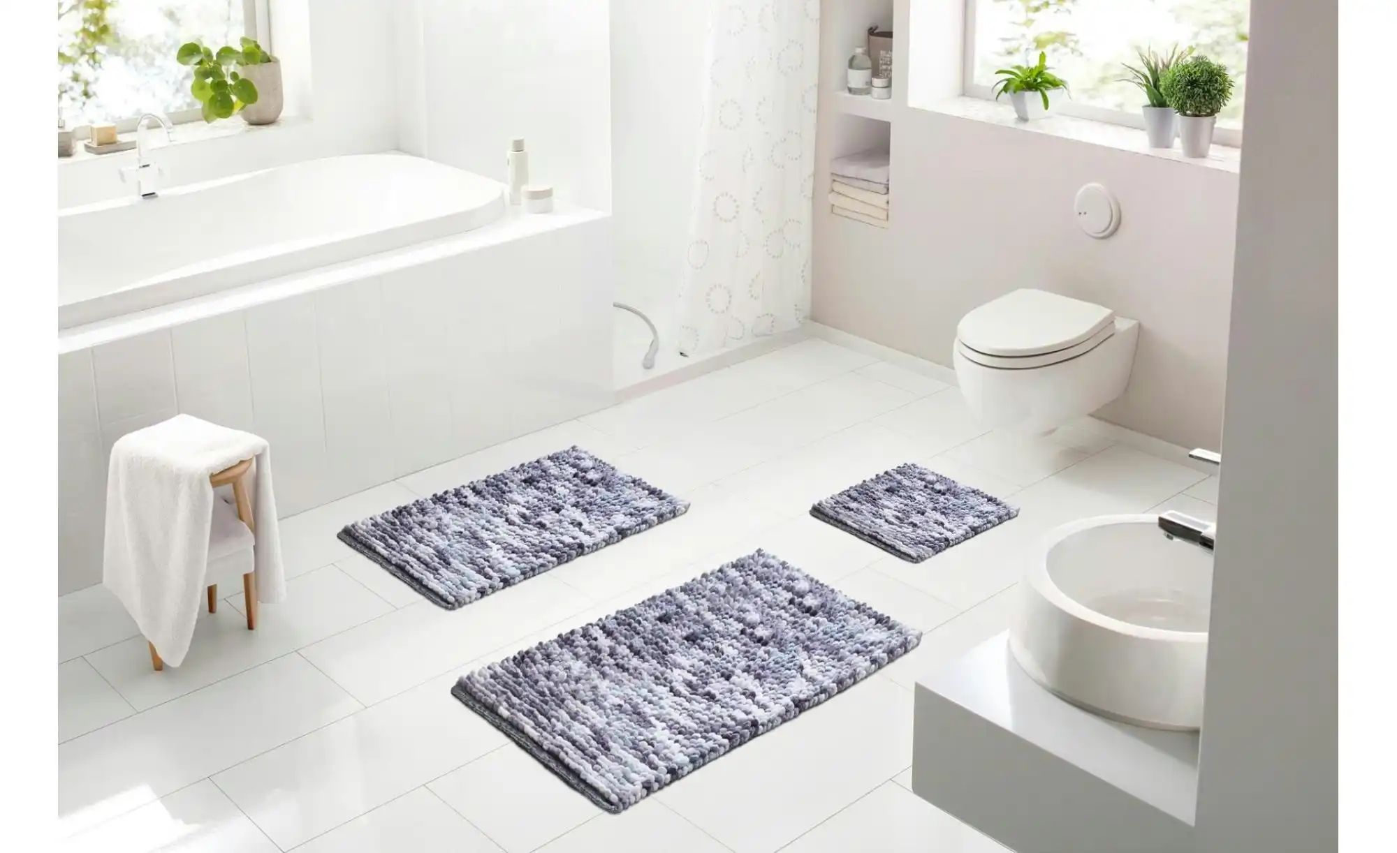 como Badematte   ¦ grau ¦ Synthetik ¦ Maße (cm): B: 50 H: 1,7 Badtextilien günstig online kaufen