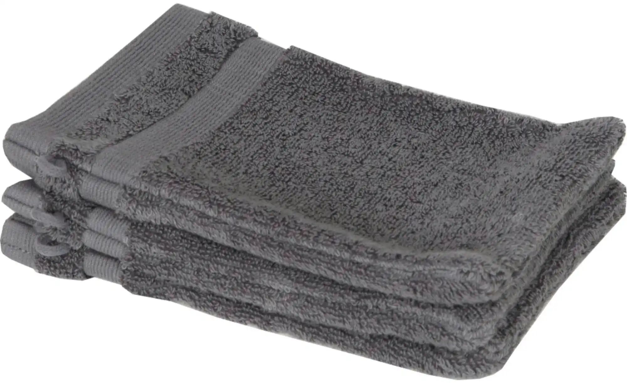 SCHÖNER WOHNEN Kollektion Waschhandschuh 3er-Set   ¦ grau ¦ Maße (cm): B: 1 günstig online kaufen