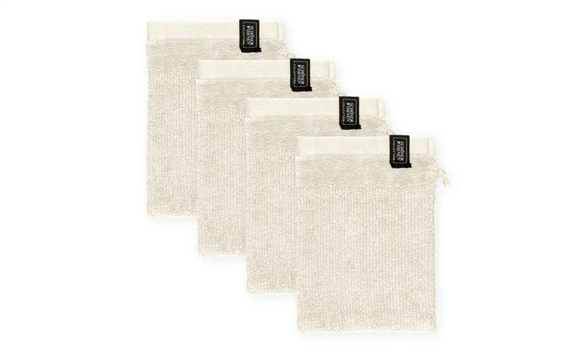 SCHÖNER WOHNEN Kollektion Waschhandschuh 4er-Set   ¦ weiß ¦ Maße (cm): B: 1 günstig online kaufen