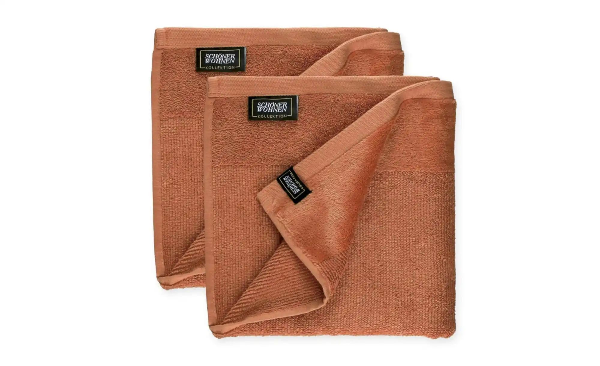 SCHÖNER WOHNEN Kollektion Handtuch 2er-Set ¦ rot ¦ Maße (cm): B: 50 H: 1,5 Heimtextilien > Badtextilien > Handtuch-Sets - Höffner