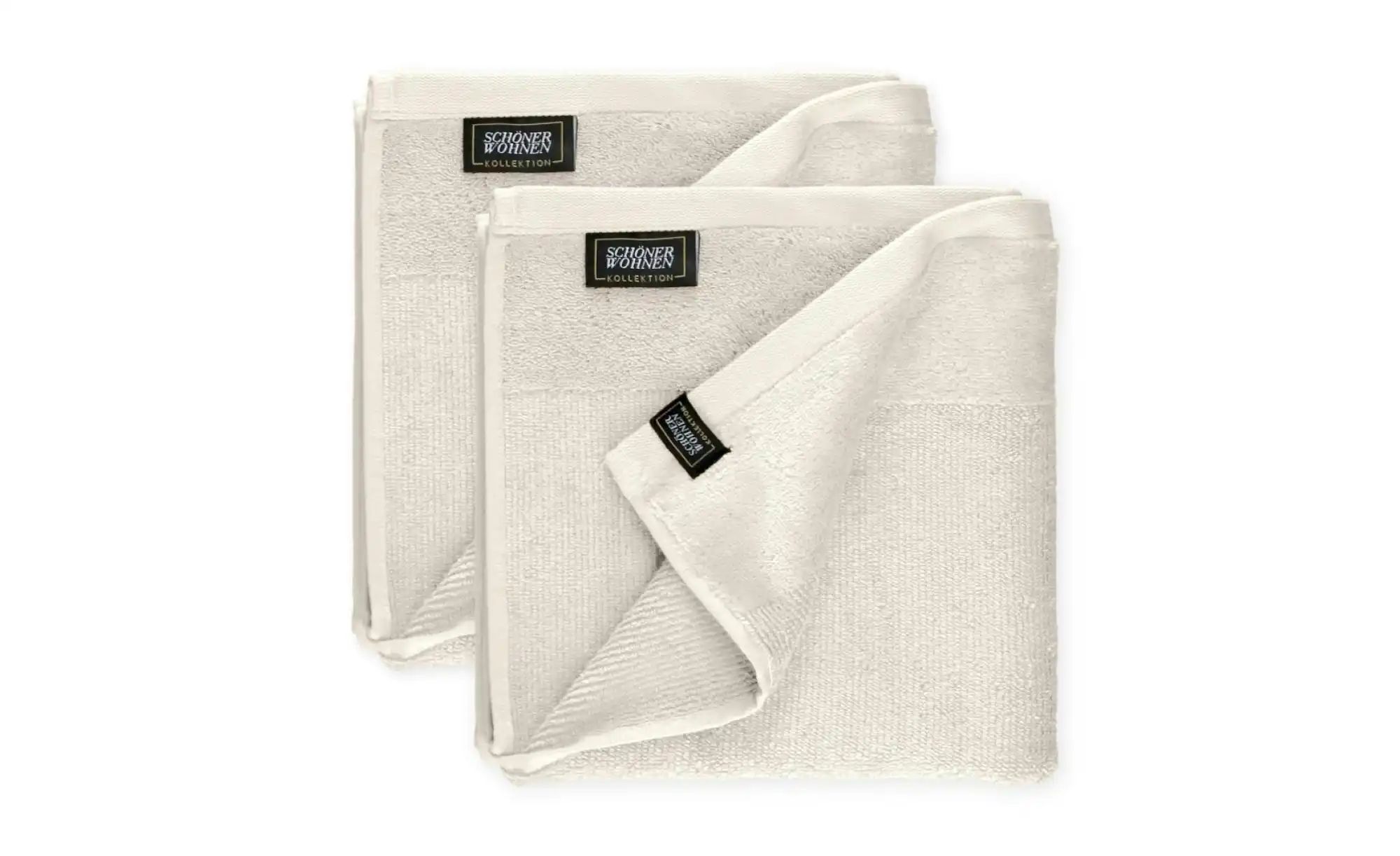 SCHÖNER WOHNEN Kollektion Handtuch 2er-Set   ¦ weiß ¦ Maße (cm): B: 50 H: 1 günstig online kaufen