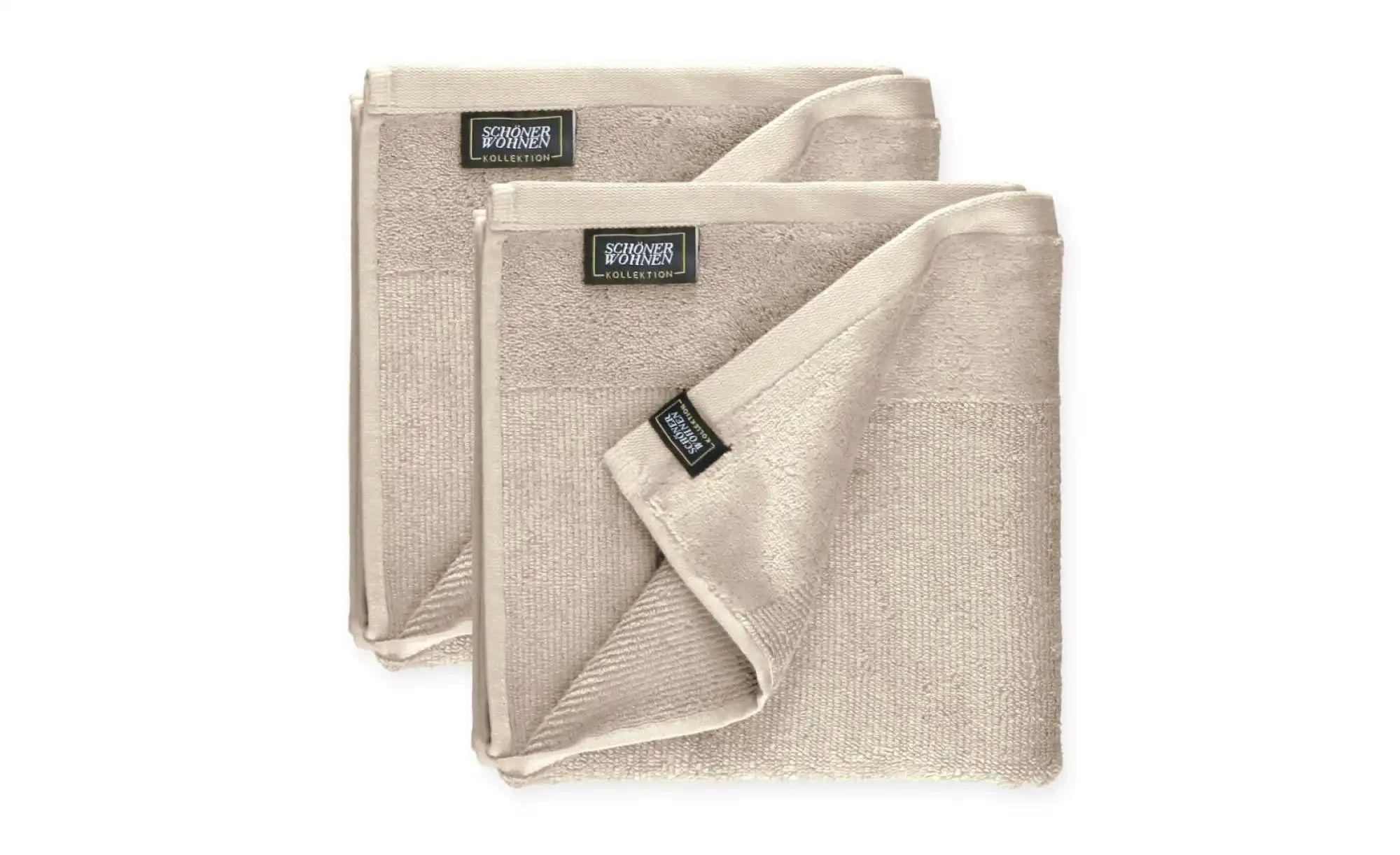 SCHÖNER WOHNEN Kollektion Handtuch 2er-Set ¦ beige ¦ Maße (cm): B: 50 H: 1,5 Heimtextilien > Badtextilien > Handtuch-Sets - Höffner