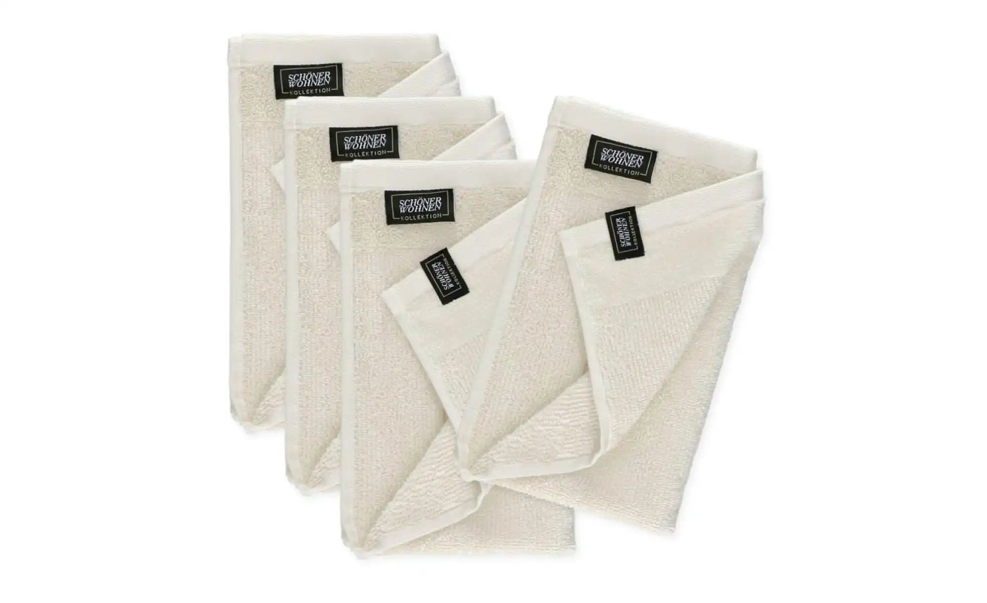 SCHÖNER WOHNEN Kollektion Gästehandtuch 4er-Set   ¦ weiß ¦ Maße (cm): B: 30 günstig online kaufen