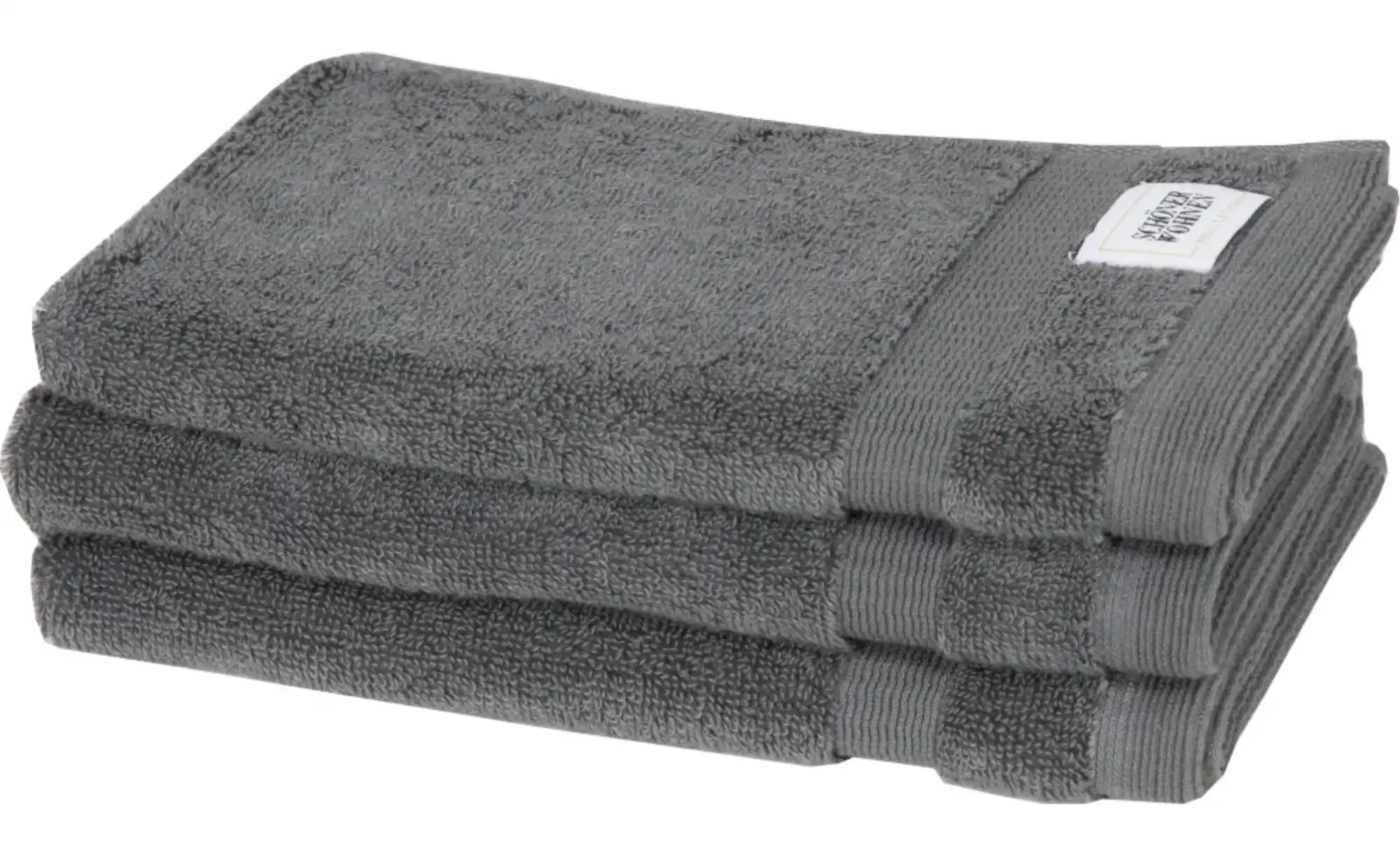 SCHÖNER WOHNEN Kollektion Gästehandtuch 3er-Set   ¦ grau ¦ Maße (cm): B: 30 günstig online kaufen