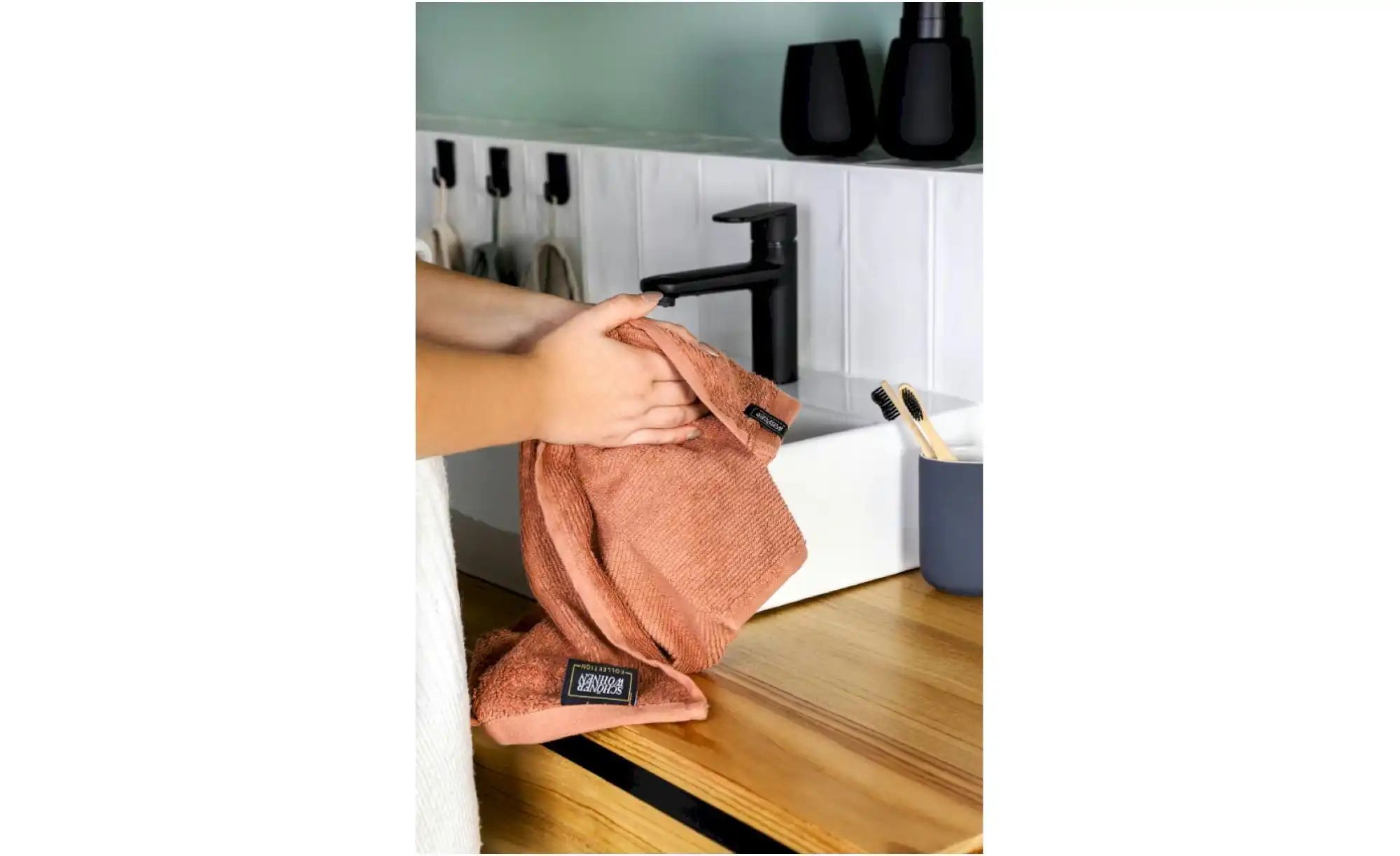 Thumbnail - SCHÖNER WOHNEN Kollektion Gästehandtuch 4er-Set   ¦ rot ¦ Maße (cm): B: 30 H: 1,5 Badtextilien > Handtücher & Badetücher...