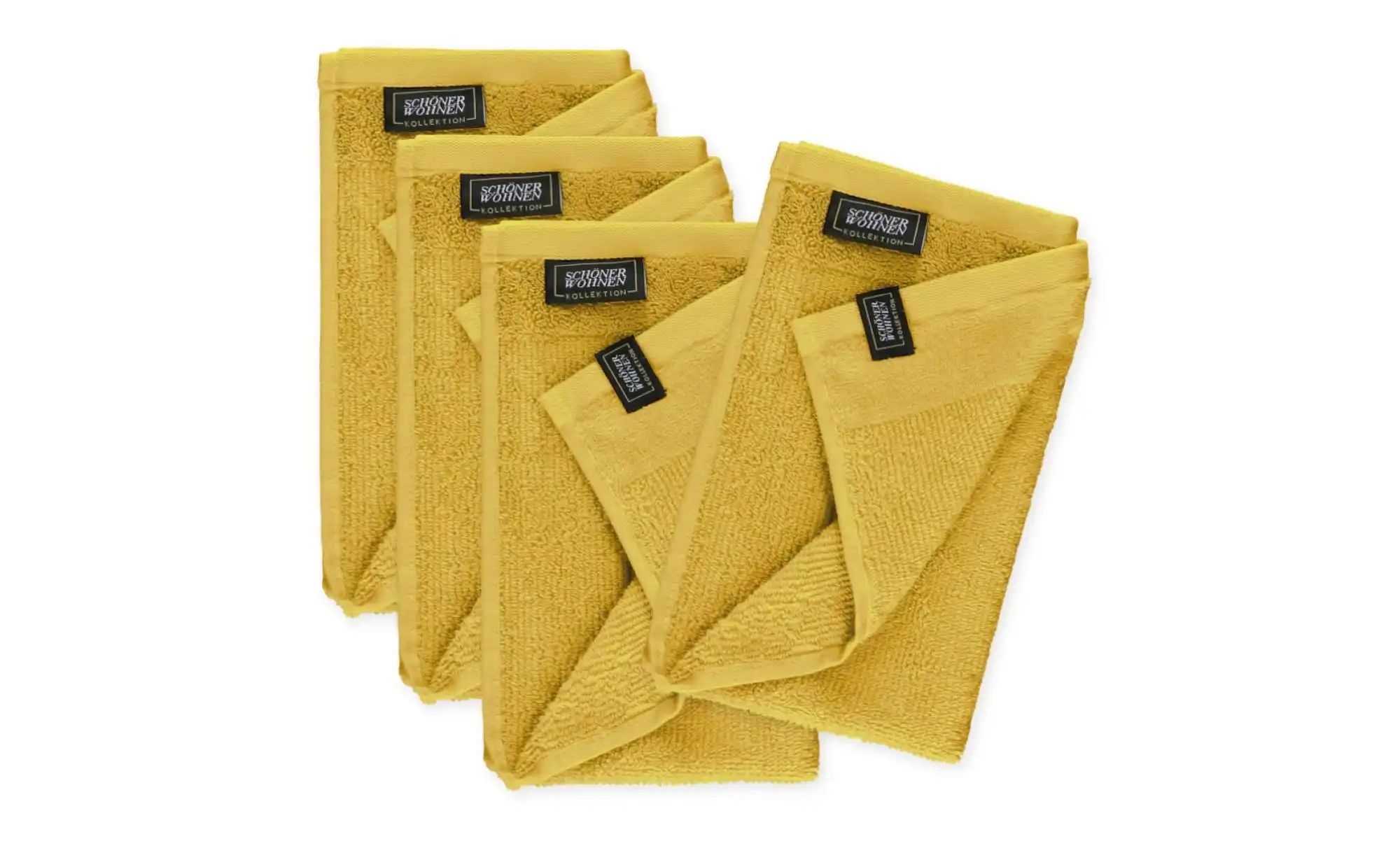 SCHÖNER WOHNEN Kollektion Gästehandtuch 4er-Set ¦ gelb ¦ Maße (cm): B: 30 H: 1,5 Heimtextilien > Badtextilien > Handtücher & Badetücher - Höffner