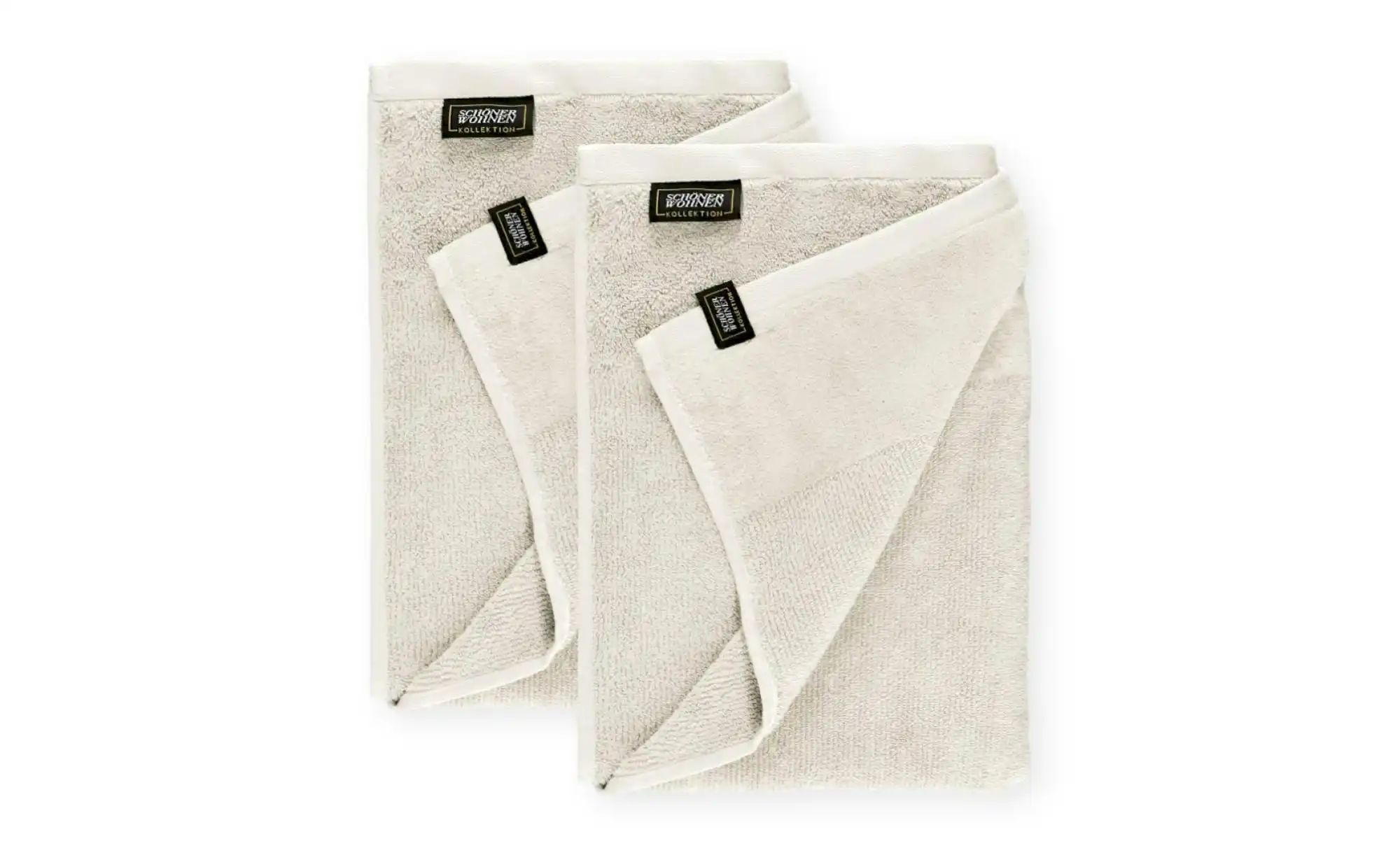 SCHÖNER WOHNEN Kollektion Duschtuch 2er-Set   ¦ weiß ¦ Maße (cm): B: 70 H: günstig online kaufen