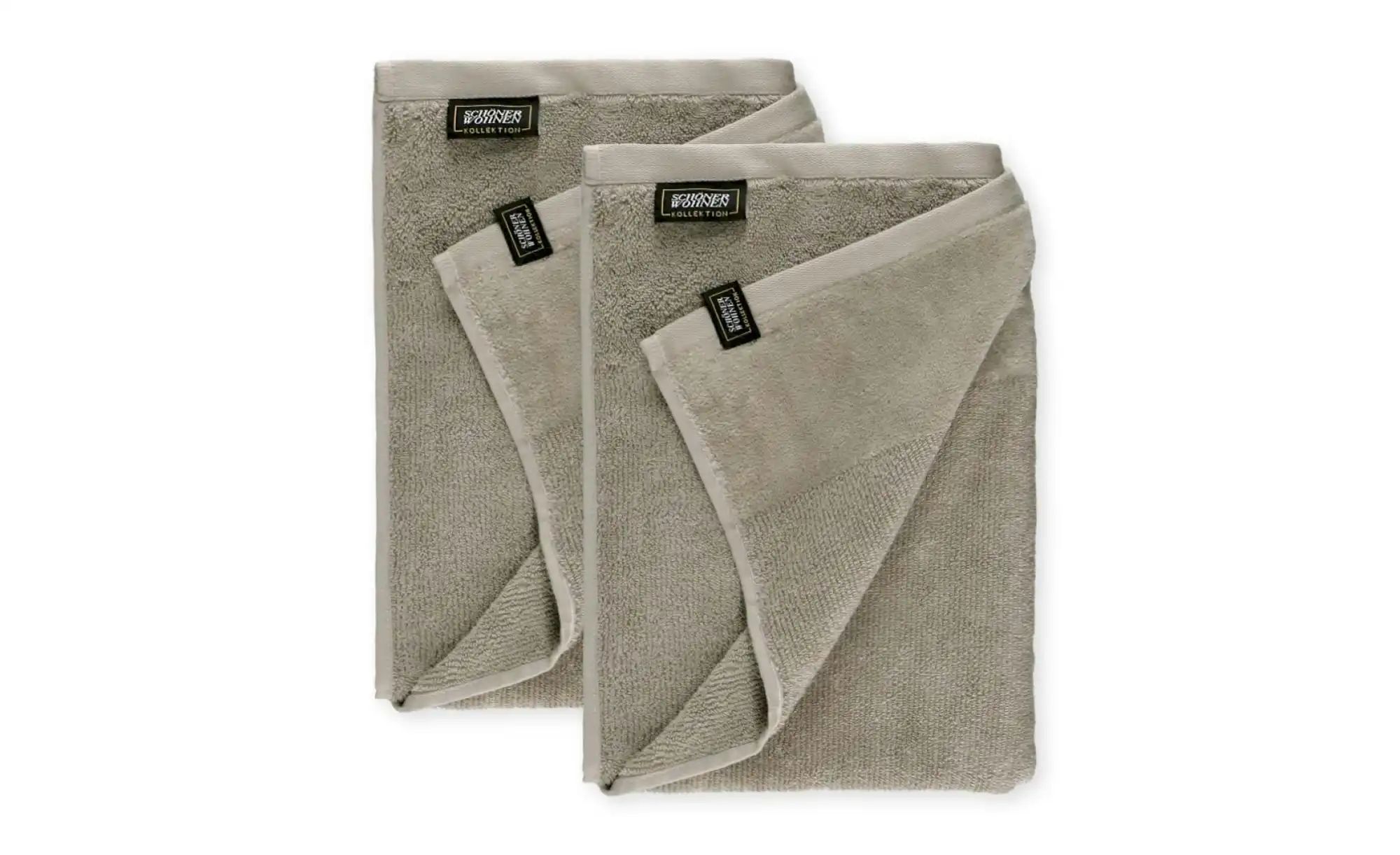 SCHÖNER WOHNEN Kollektion Duschtuch 2er-Set   ¦ creme ¦ Maße (cm): B: 70 H: günstig online kaufen