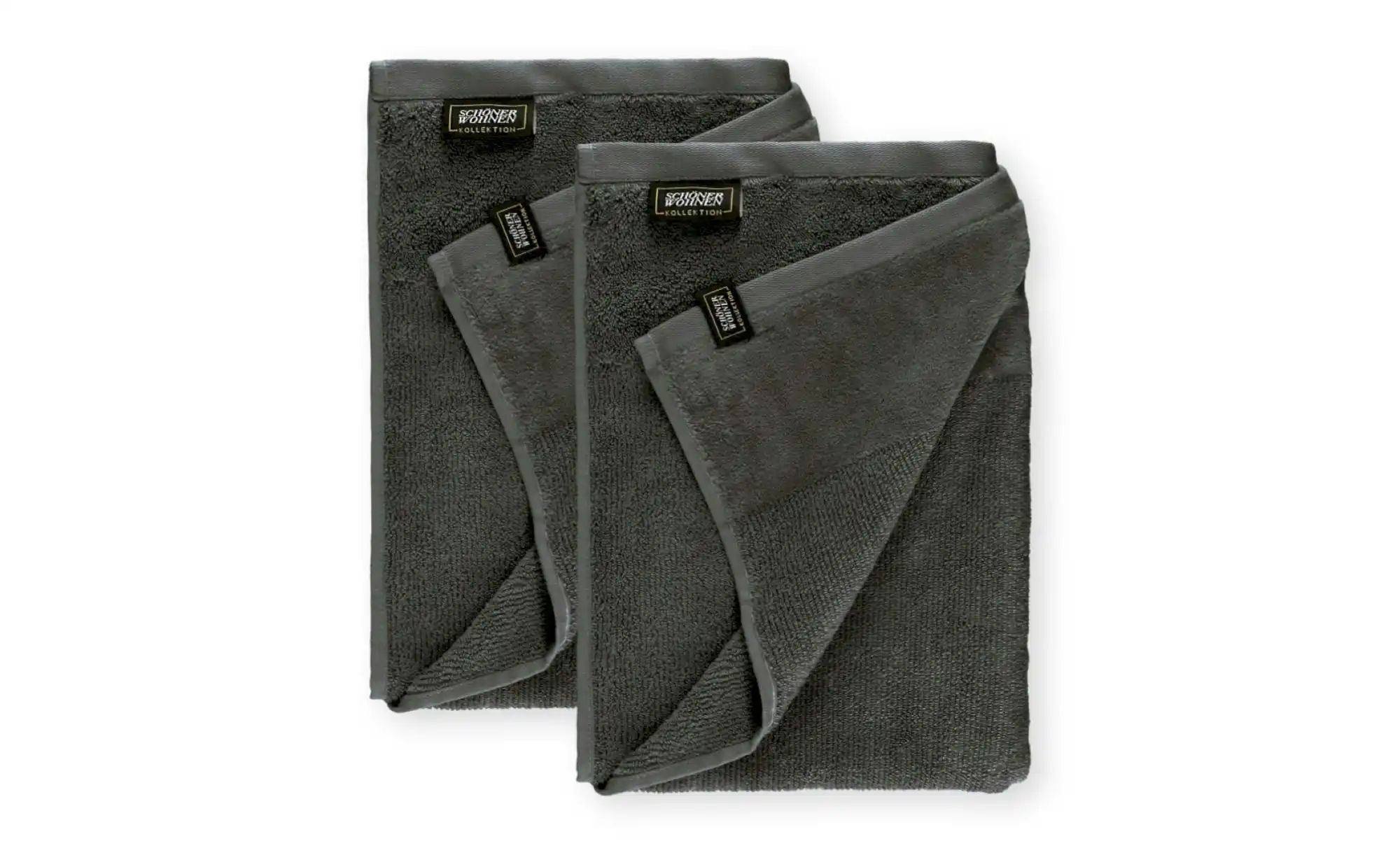 SCHÖNER WOHNEN Kollektion Duschtuch 2er-Set   ¦ grau ¦ Maße (cm): B: 70 H: günstig online kaufen