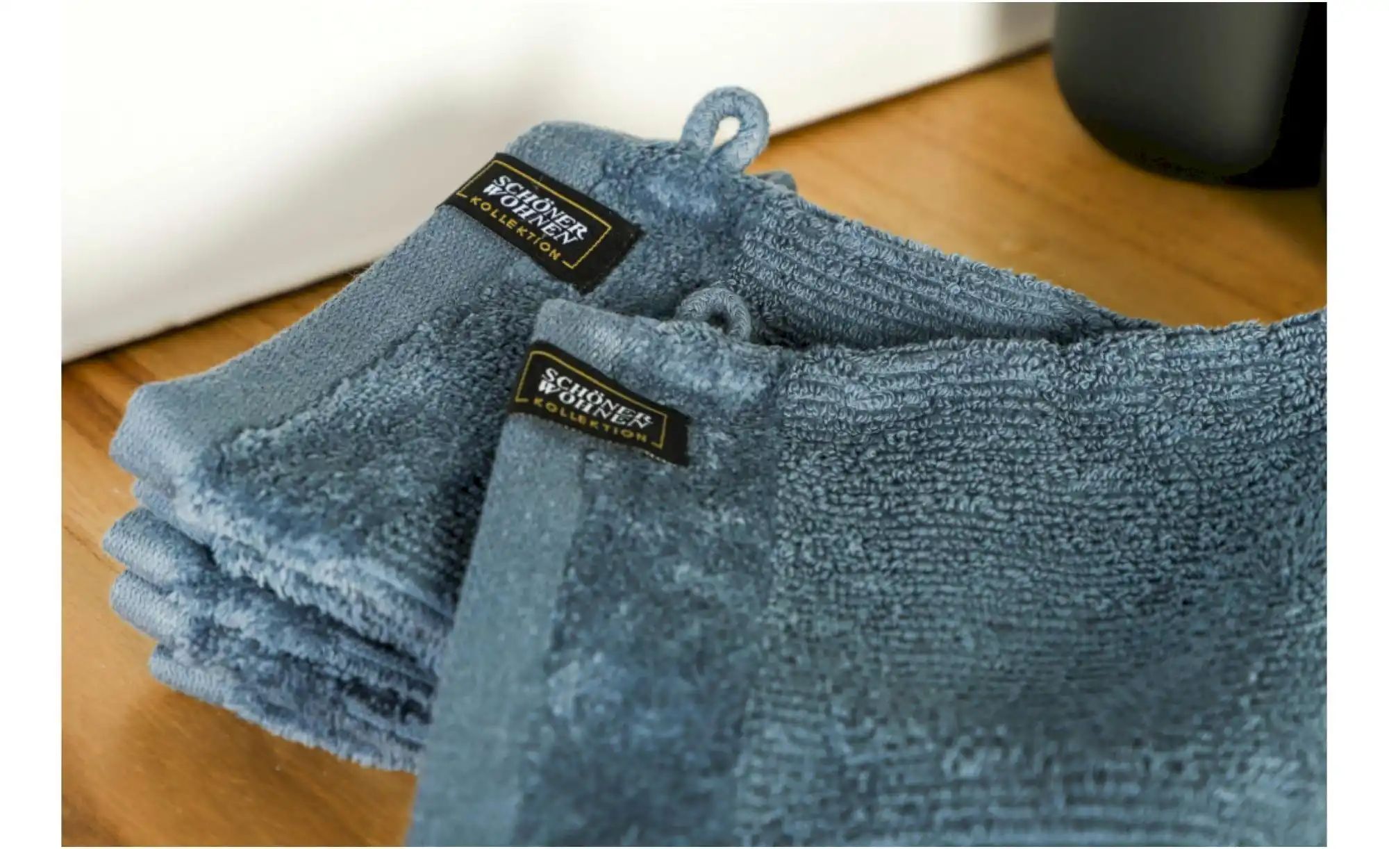 SCHÖNER WOHNEN Kollektion Waschhandschuh 3er-Set   ¦ blau ¦ Maße (cm): B: 1 günstig online kaufen