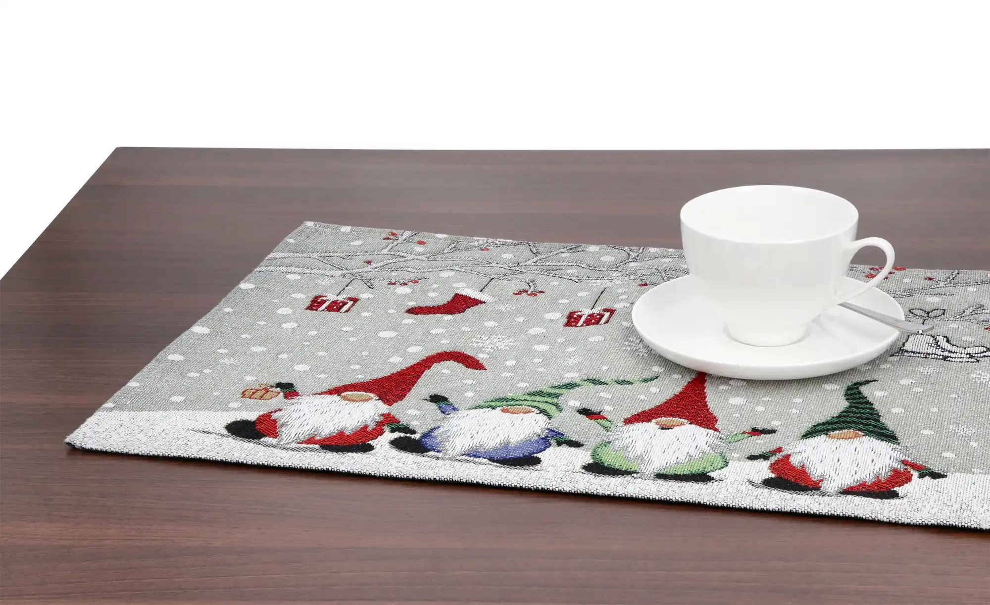 como Platzset  Weihnachten ¦ grau ¦ Baumwollmischgewebe ¦ Maße (cm): B: 32 günstig online kaufen